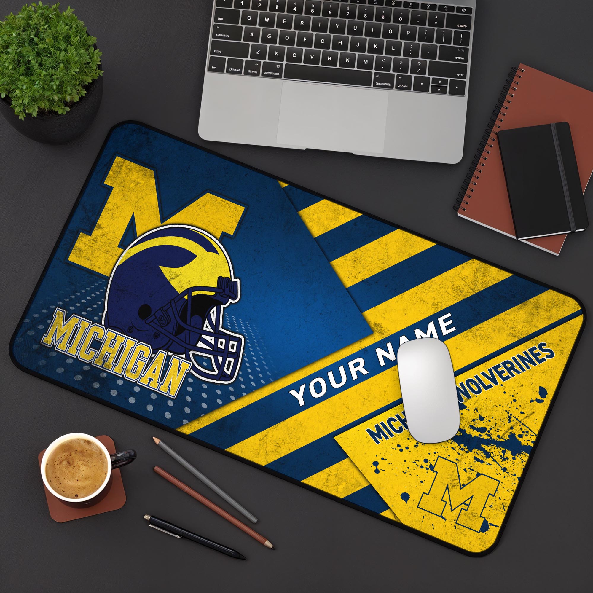 Michigan Wolverines 2025 Version Mouse Pad Custom Printed, Sport Team Mouse Pad, Sport Gift For Fans