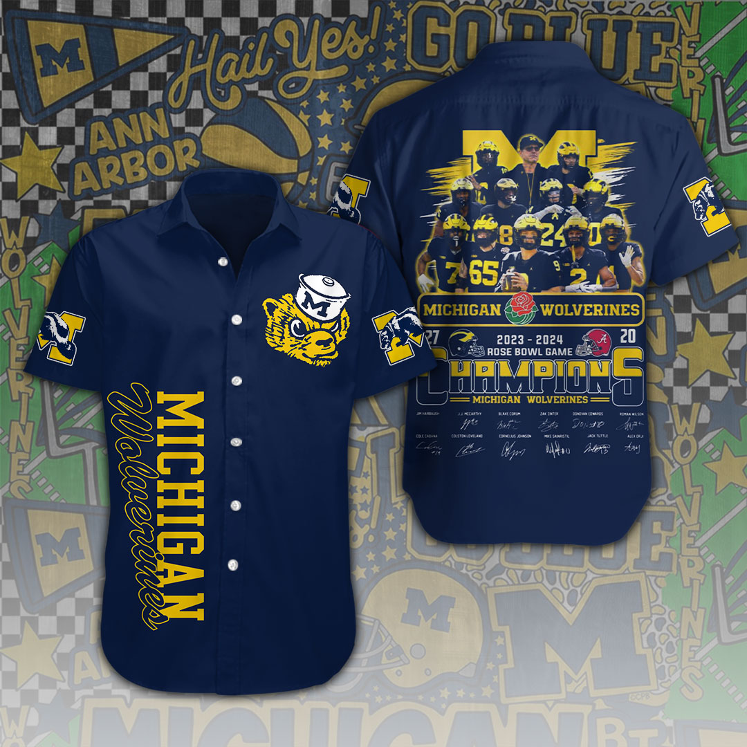 Michigan Wolverines NCAA Hawaiian Shirt Gifts For Fans