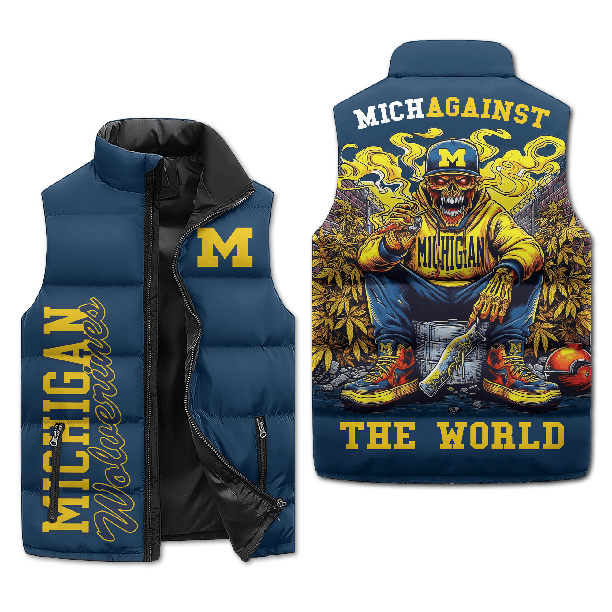 Michigan Wolverines NCAA Sleeveless Puffer Jacket