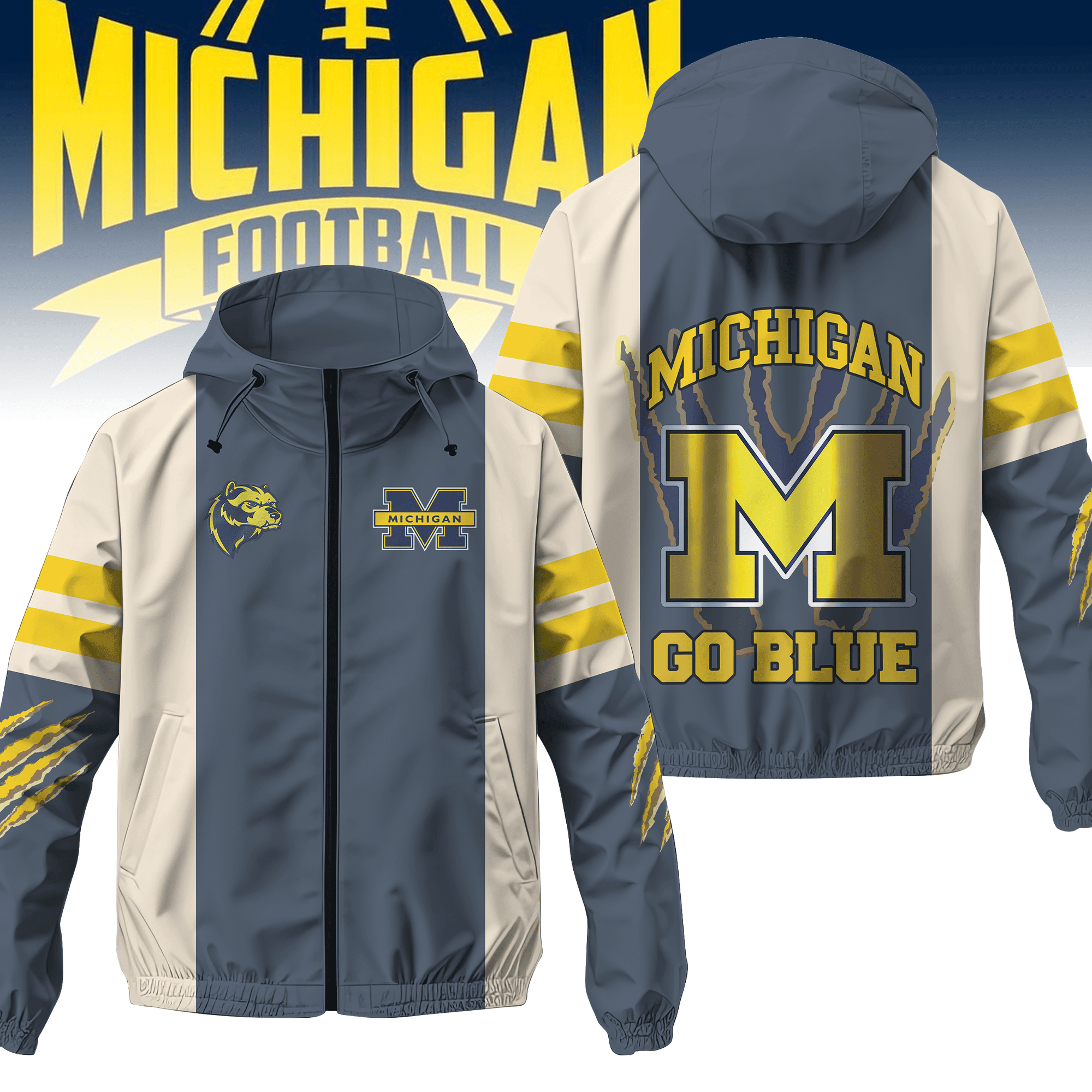 Michigan Wolverines NCAA Style Windbreaker Jacket