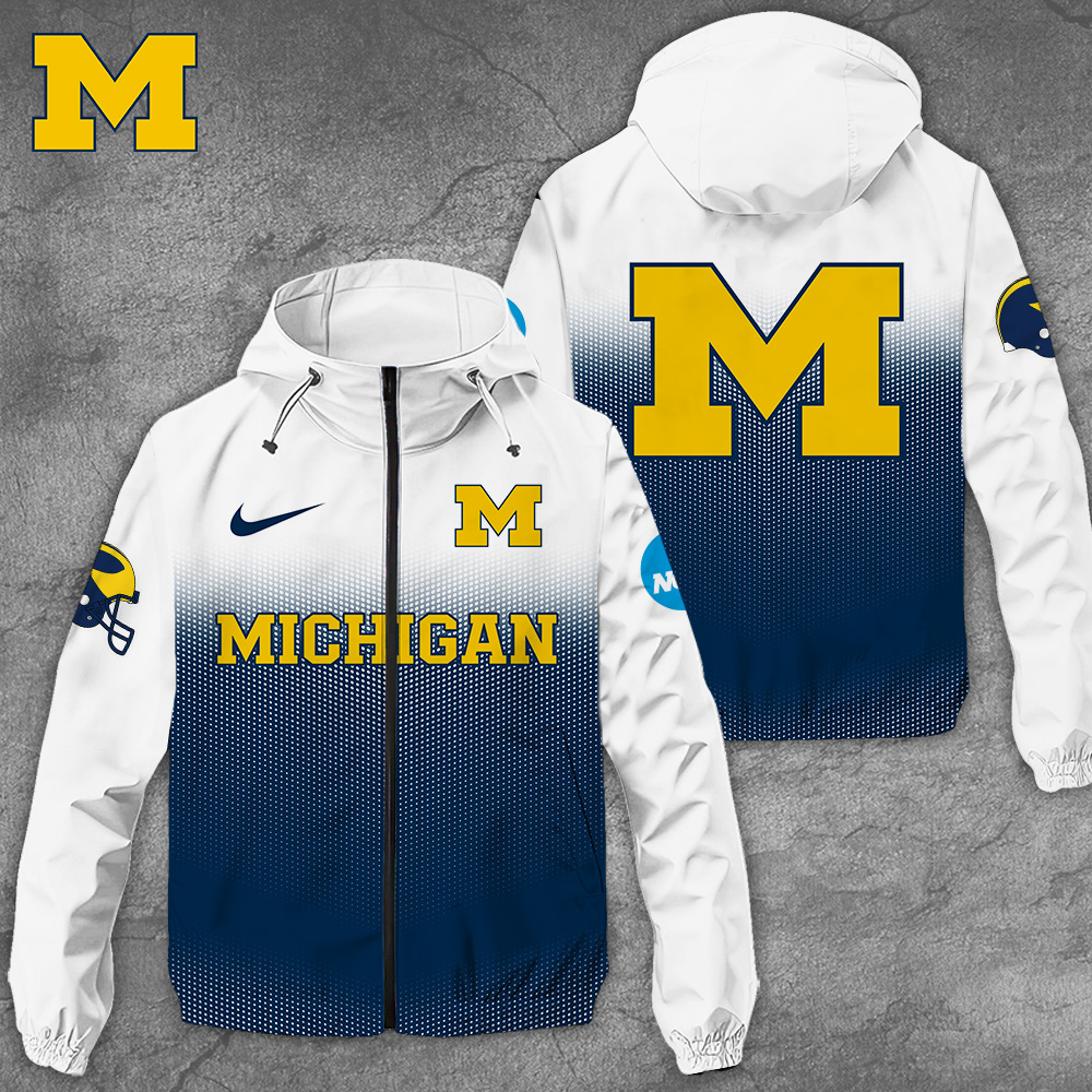 Michigan Wolverines NCAA Style Windbreaker Jacket For Fans