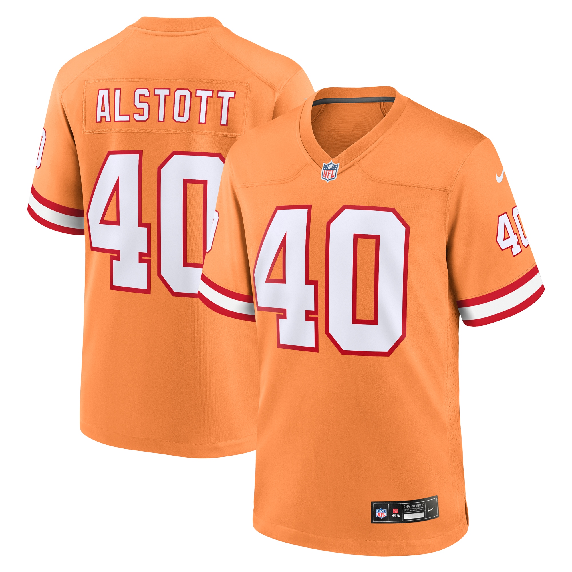 Mike Alstott Tampa Bay Buccaneers Nike Throwback Game Jersey   Orange
