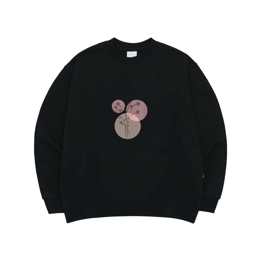 Minimalist Floral Line Art Flowers Abstract Soft Neutrals Sweatshirt
