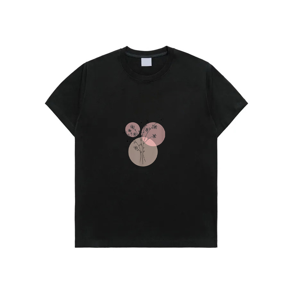 Minimalist Floral Line Art Flowers Abstract Soft Neutrals T-Shirt