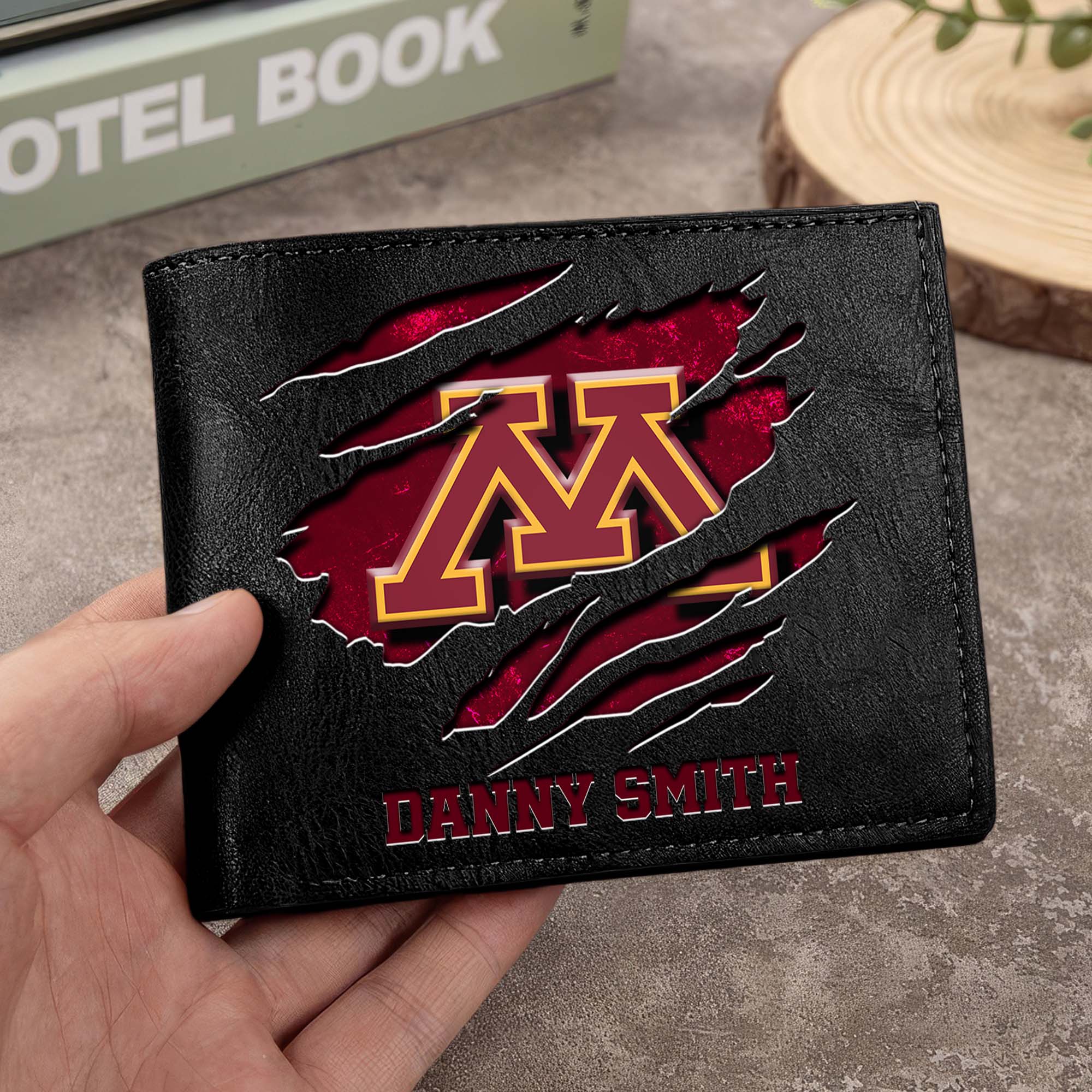 Minnesota Golden Gophers Men Wallet Custom Your Name, Football Team Men Wallet For Fans, Gifts For Football Lovers