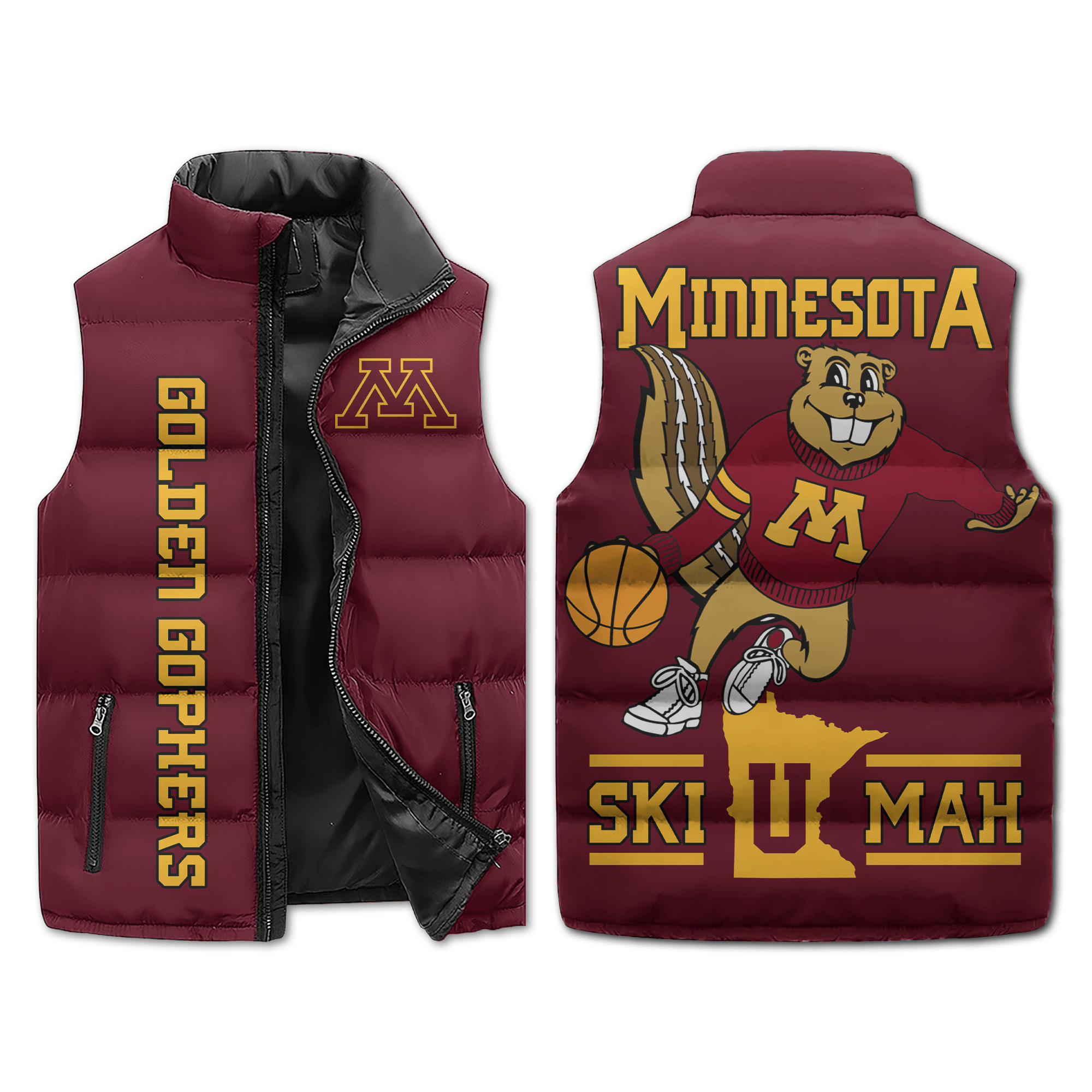 Minnesota Golden NBA Sleeveless Puffer Jacket