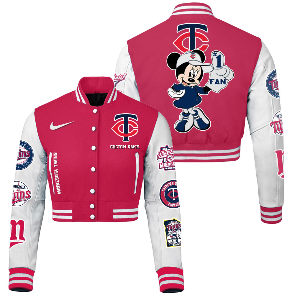 Minnesota Twins MLB Style Cropped Baseball Jacket For Fans