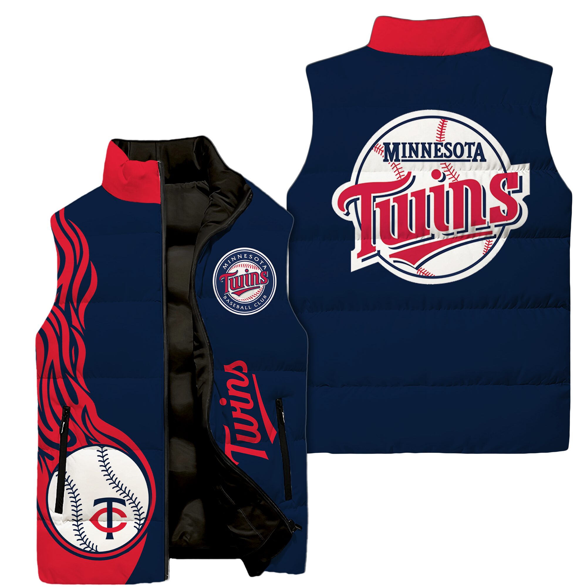 Minnesota Twins MLB Style Sleeveless Puffer Jacket For Fans