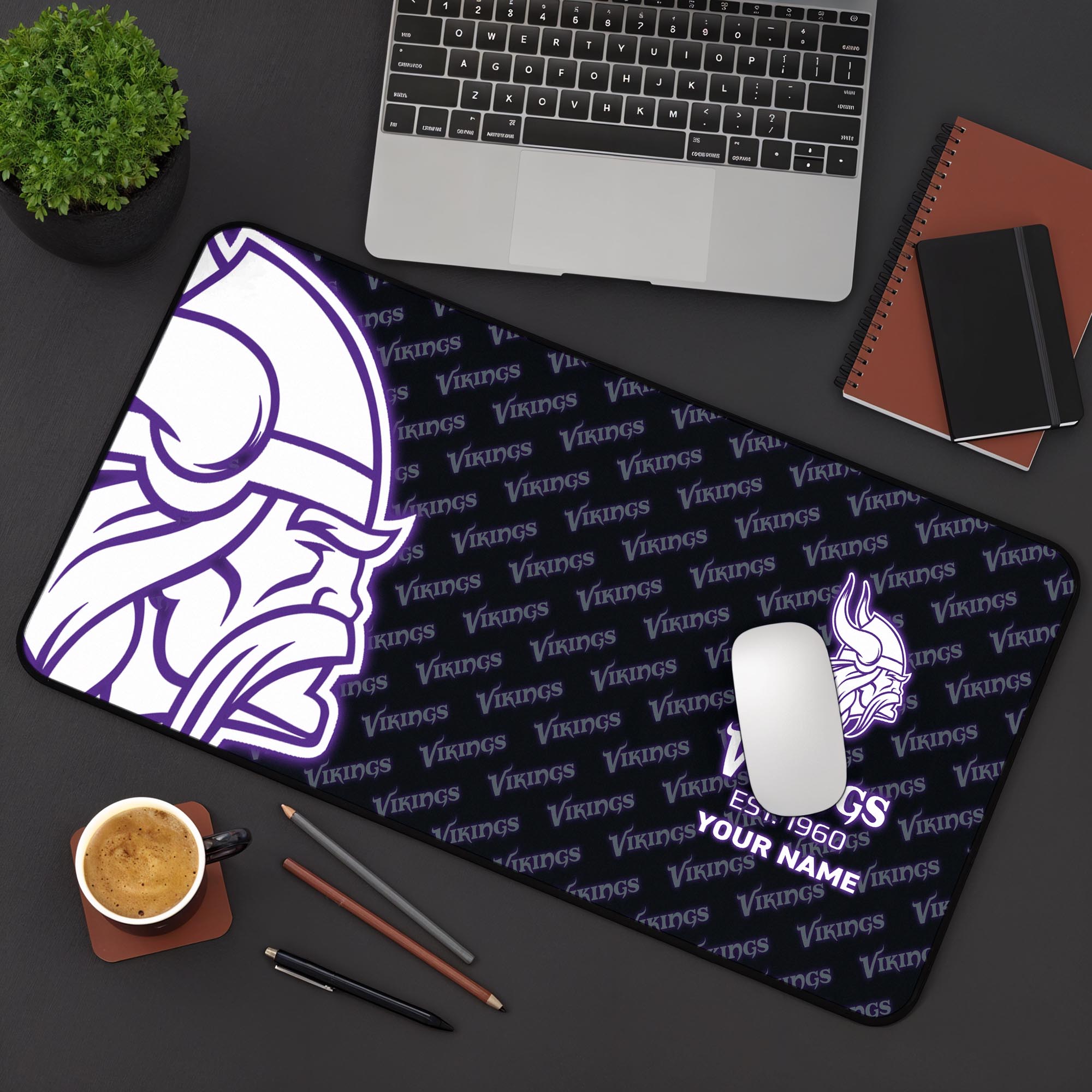 Minnesota Vikings 2025 Version Mouse Pad Custom Printed, Sport Team Mouse Pad, Sport Gift For Fans