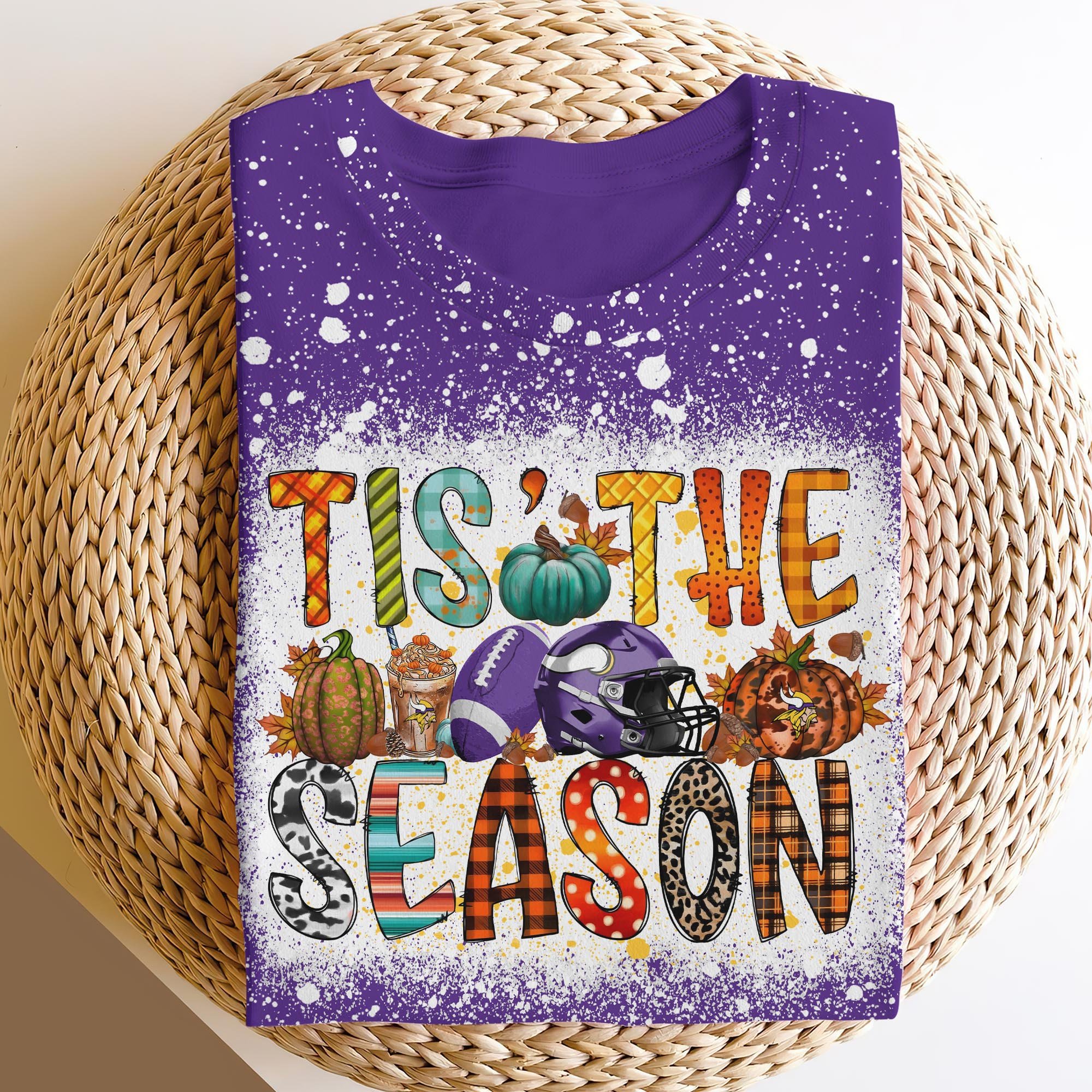 Minnesota Vikings 3D Shirts, Tis The Season Shirts, Sport Shirts For Fan
