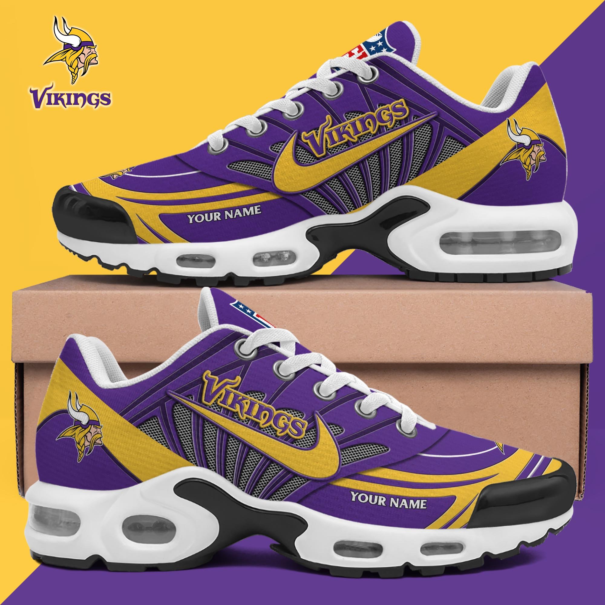 Minnesota Vikings TN Shoes 2025 Version Custom Your Name, Shoes For Sport Fans, Gift For Fans