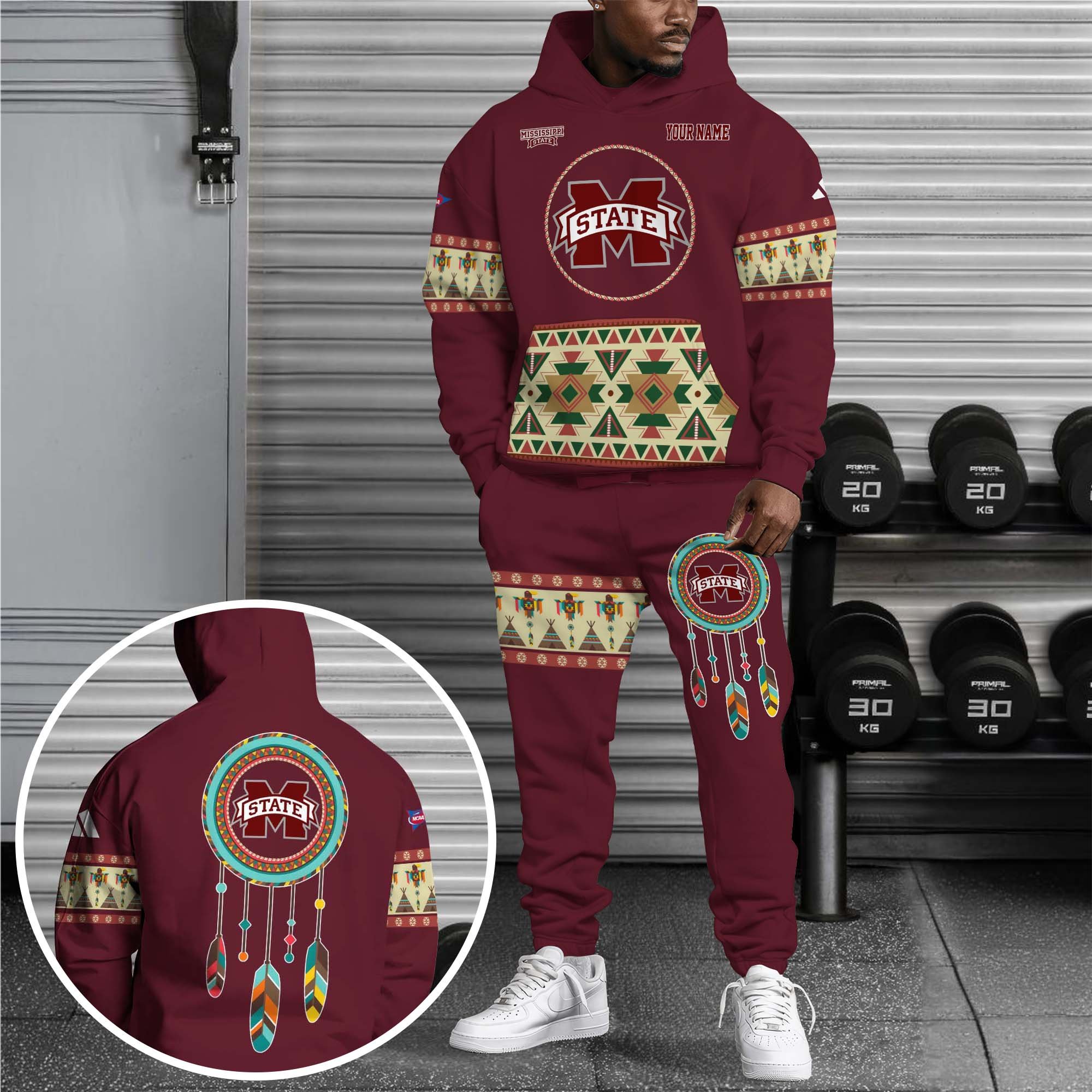 Mississippi State Bulldogs Hoodie Sweatpants Set Custom Your Name, Sport Hoodie Sweatpants Set, Sport Gifts For Fan