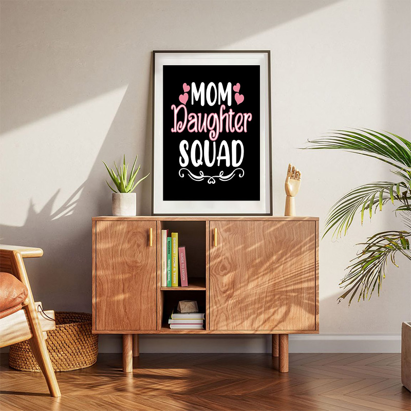 Mom Daughter Squad Funny Grandma Retro Vintage Mothers Day Poster