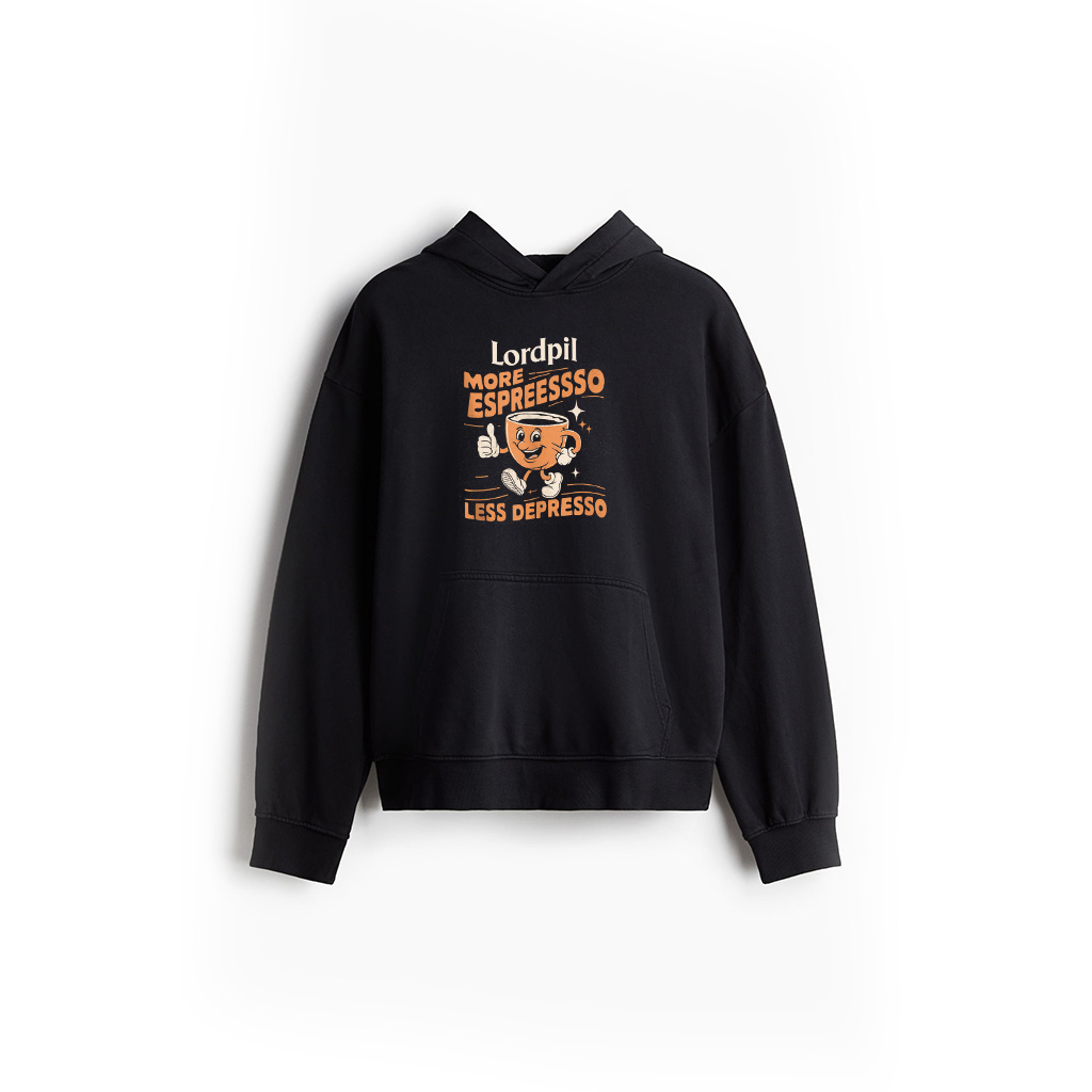 More Espresso Less Depresso Funny Vintage Coffee Cup Meme Hoodie