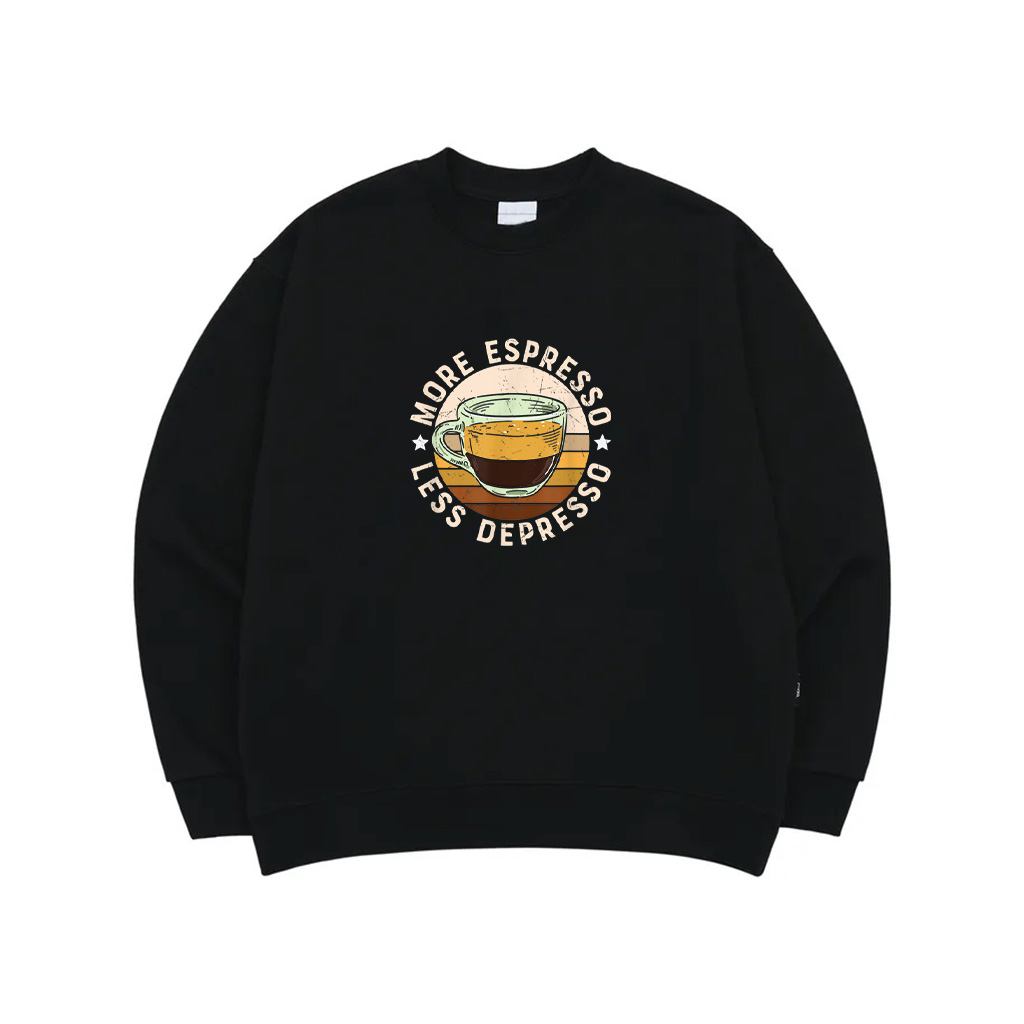 More Espresso, Less Depresso, Vintage, Morning Group Sweatshirt