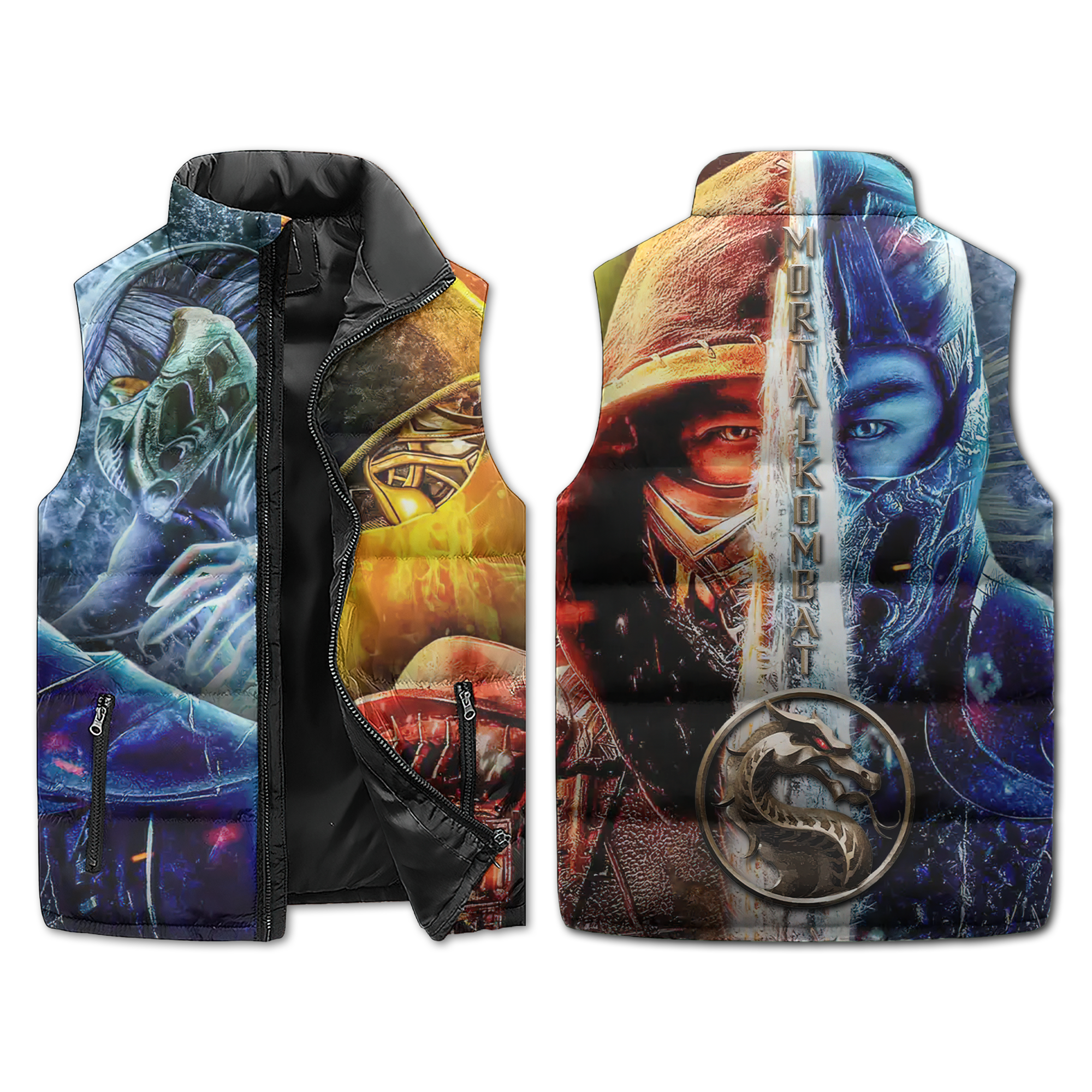 Mortal Kombat 11 Sleeveless Puffer Jacket