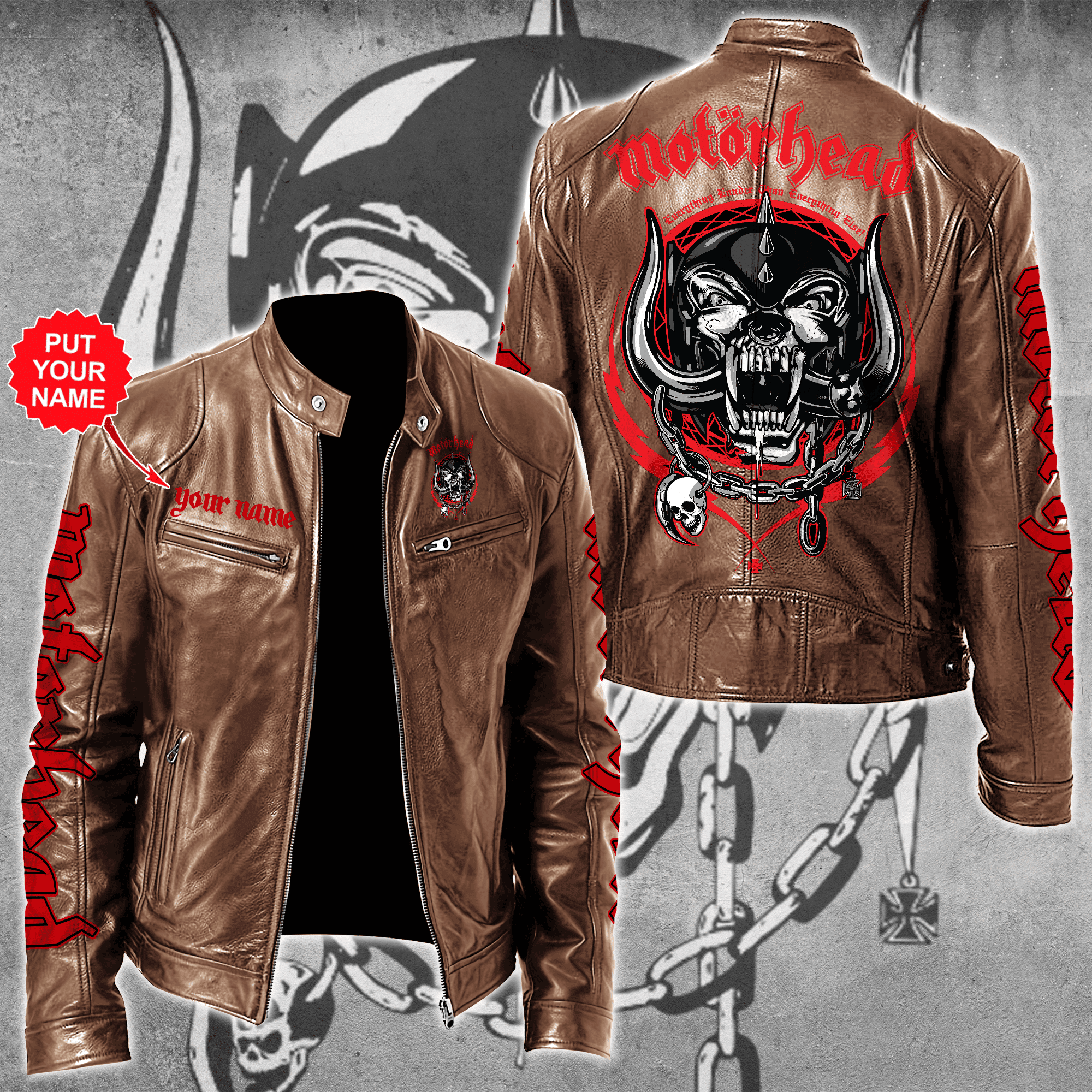 Motrhead Music Leather Bomber Jacket