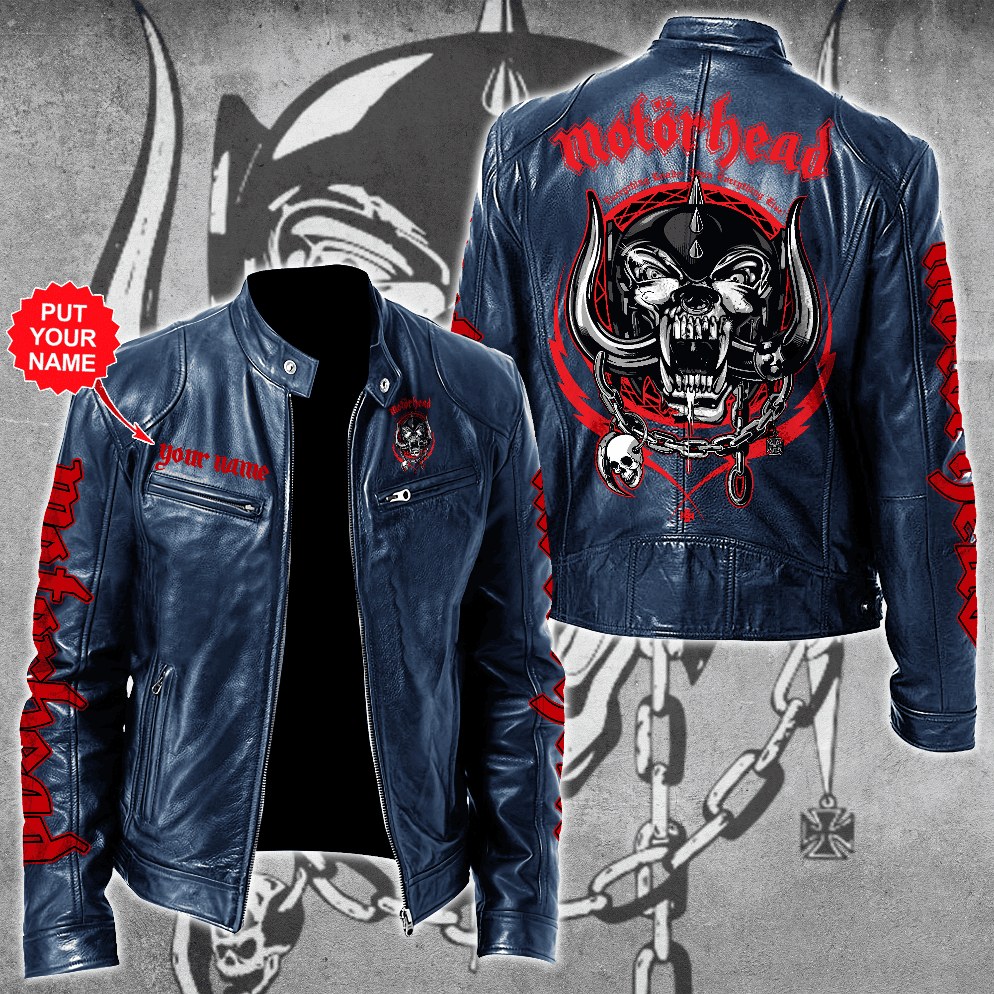 Motrhead Music Leather Bomber Jacket