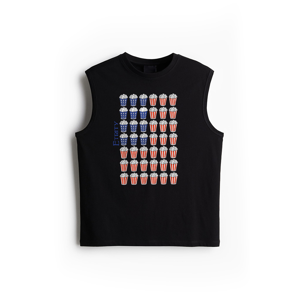 Movie Theater Snack American Flag Patriotic Popcorn Lover Tank Top