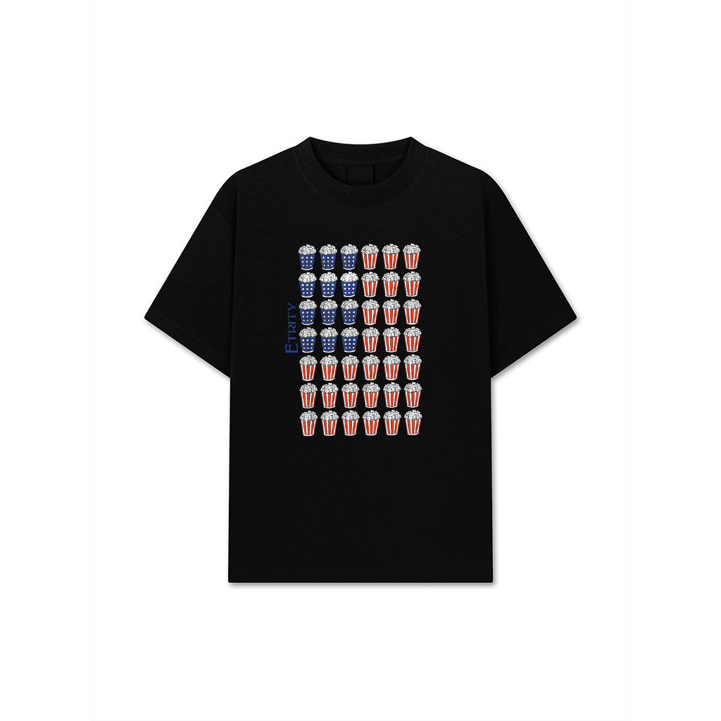 Movie Theater Snack American Flag Patriotic Popcorn Lover T-Shirt
