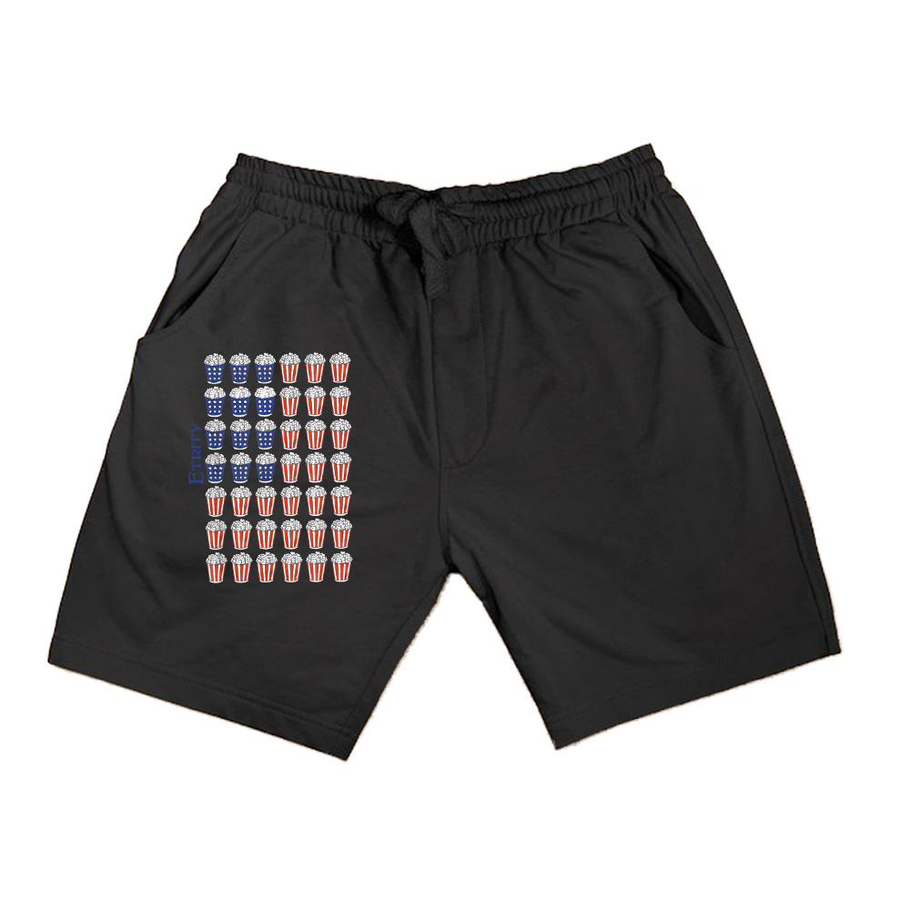 Movie Theater Snack American Flag Patriotic Popcorn Lover Shorts