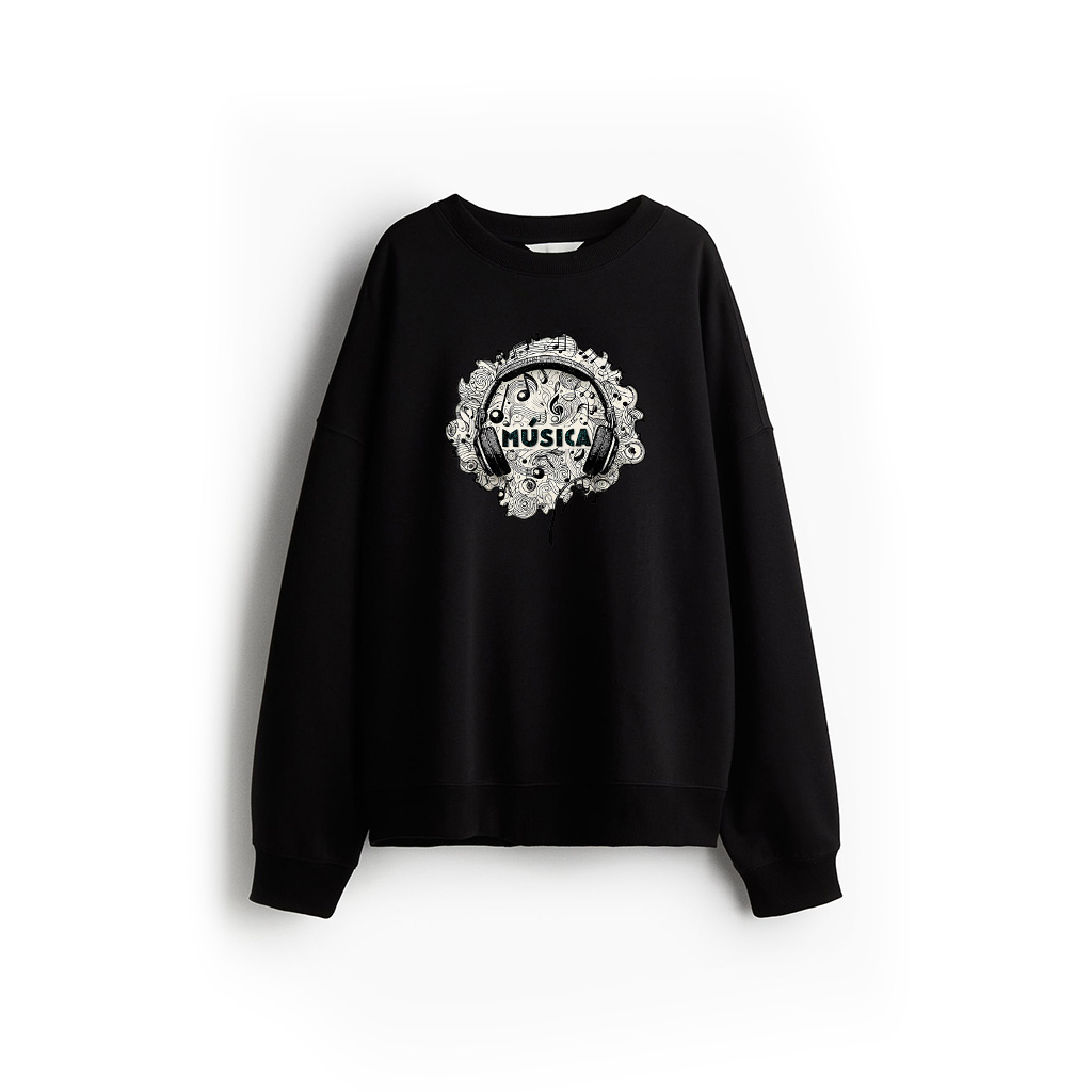 Msica Retro Music Lover Vintage Headphones Sweatshirt