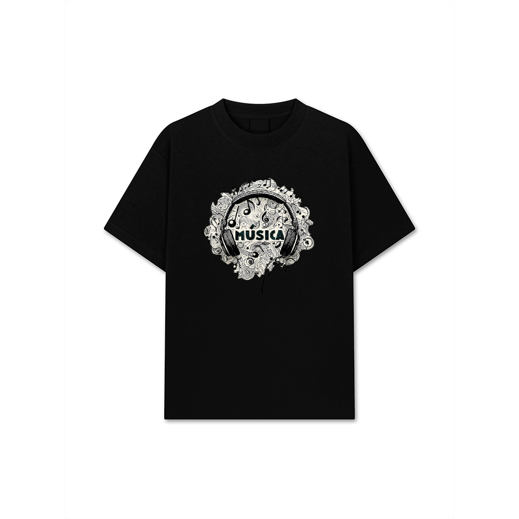 Msica Retro Music Lover Vintage Headphones T-Shirt