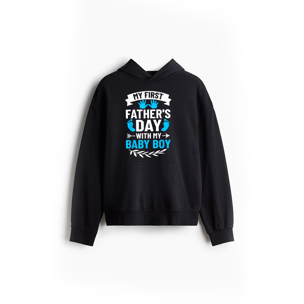 My First Fathers Day Baby Boy Outfit First Time Dad Hoodie