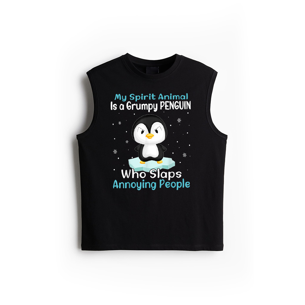 My Spirit Animal Is A Grumpy PENGUIN Funny Penguin Tank Top