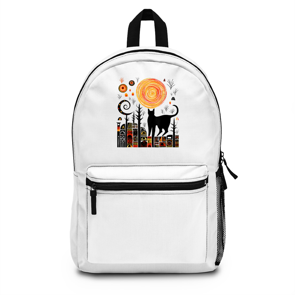 Nature Geometric Cat Art Abstract Polygon Graphic Nature Backpack