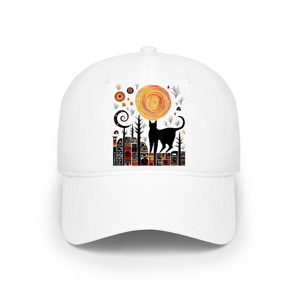 Nature Geometric Cat Art Abstract Polygon Graphic Nature Cap
