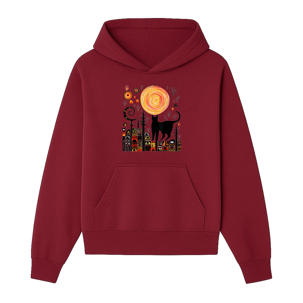 Nature Geometric Cat Art Abstract Polygon Graphic Nature Hoodie - Image 6