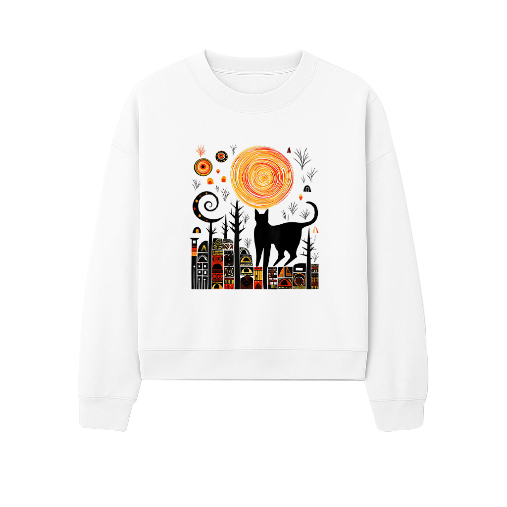 Nature Geometric Cat Art Abstract Polygon Graphic Nature Sweatshirts