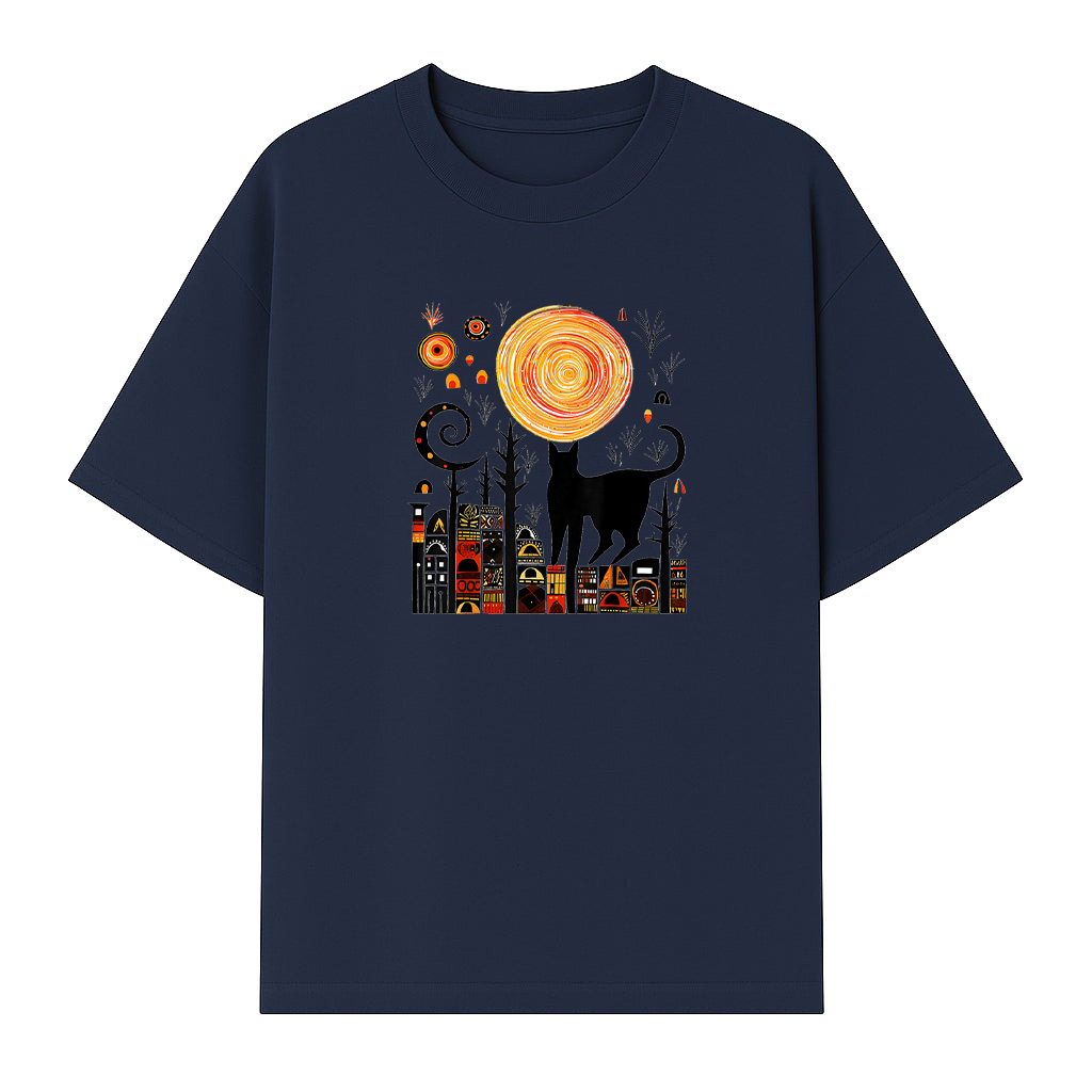 Nature Geometric Cat Art Abstract Polygon Graphic Nature T-Shirt - Image 5