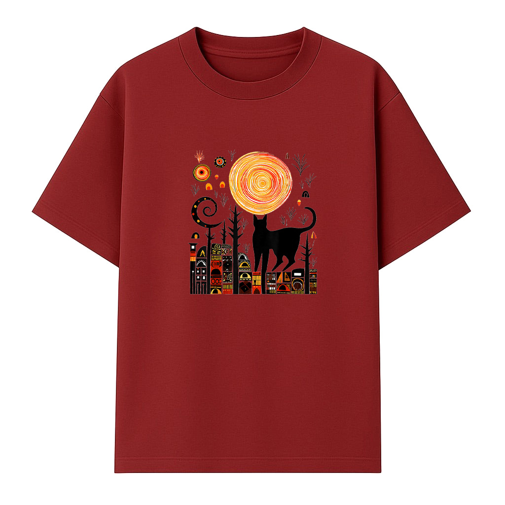 Nature Geometric Cat Art Abstract Polygon Graphic Nature T-Shirt - Image 6