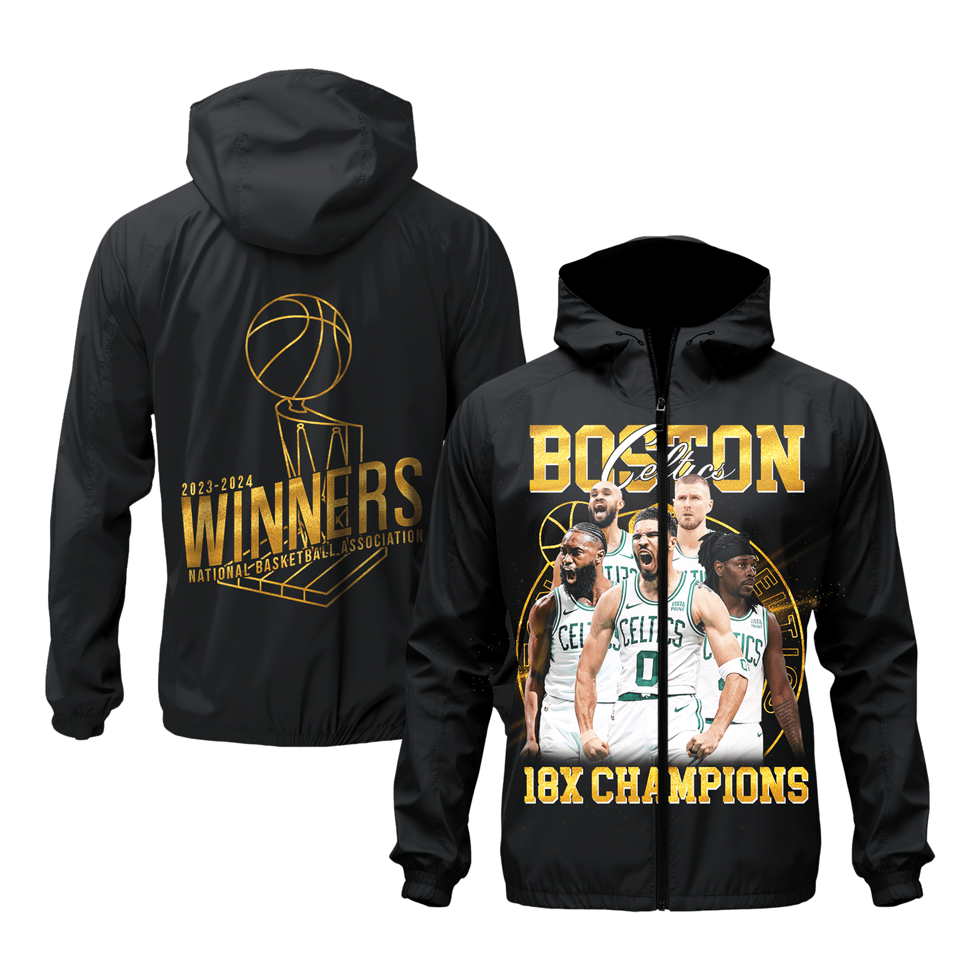 NBA Finals Conference Champions Boston Celtics Champions Windbreaker Jacket