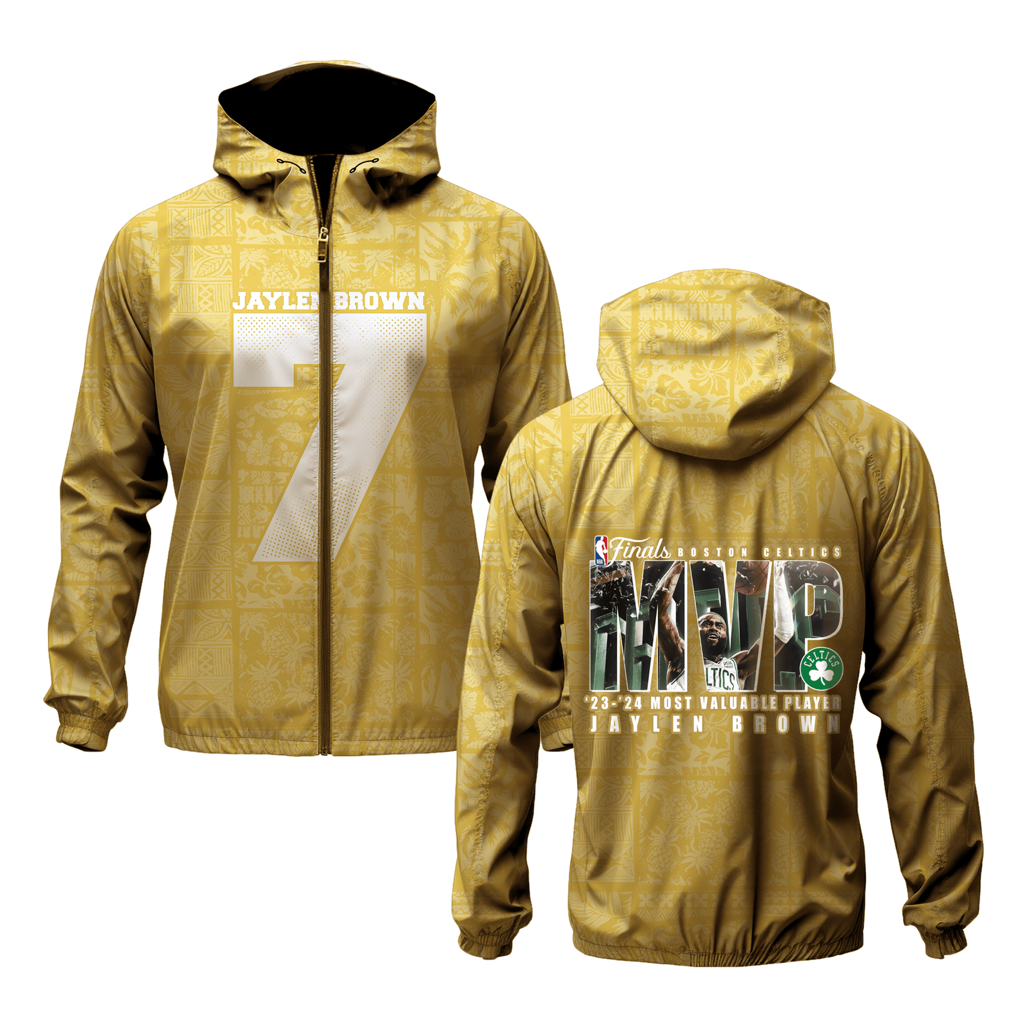 NBA Finals Conference Champions Jaylen Brown 7 Most Valuable Player Windbreaker Jacket