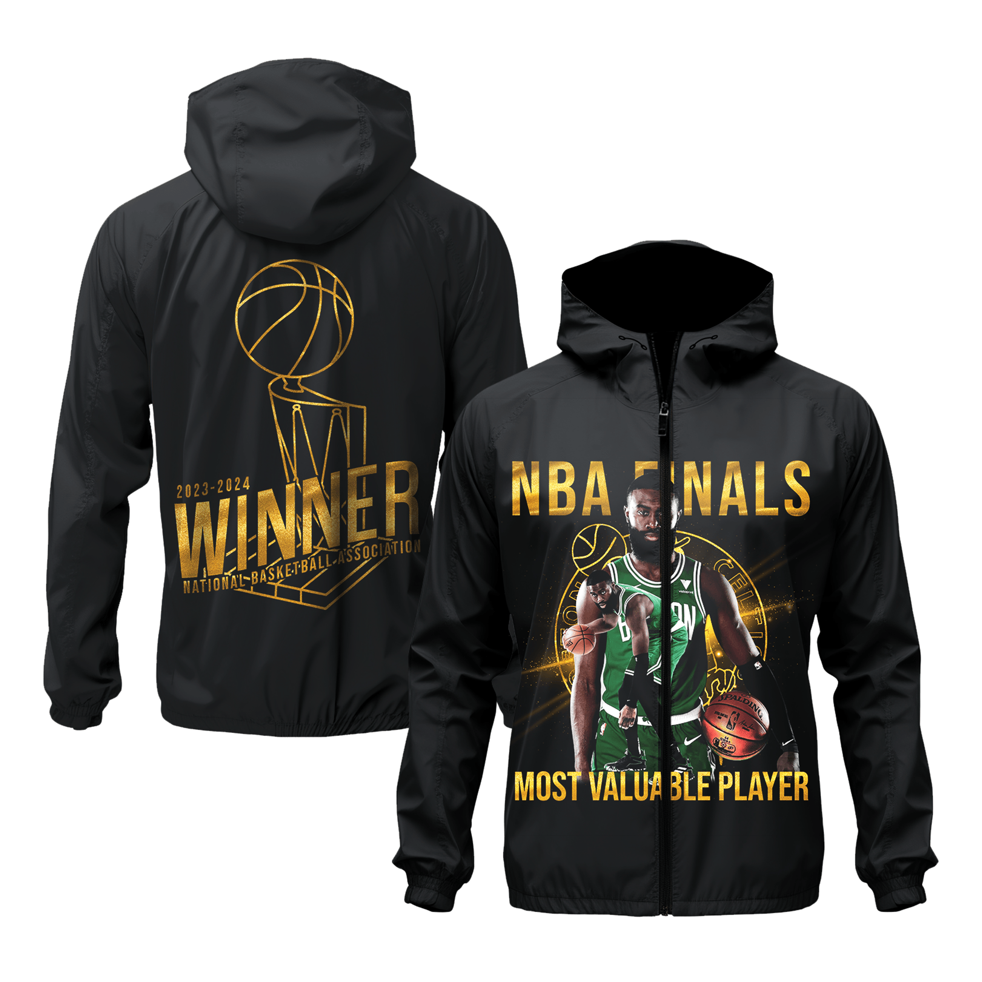 NBA Finals Conference Champions Jaylen Brown Most Valuable Player Windbreaker Jacket