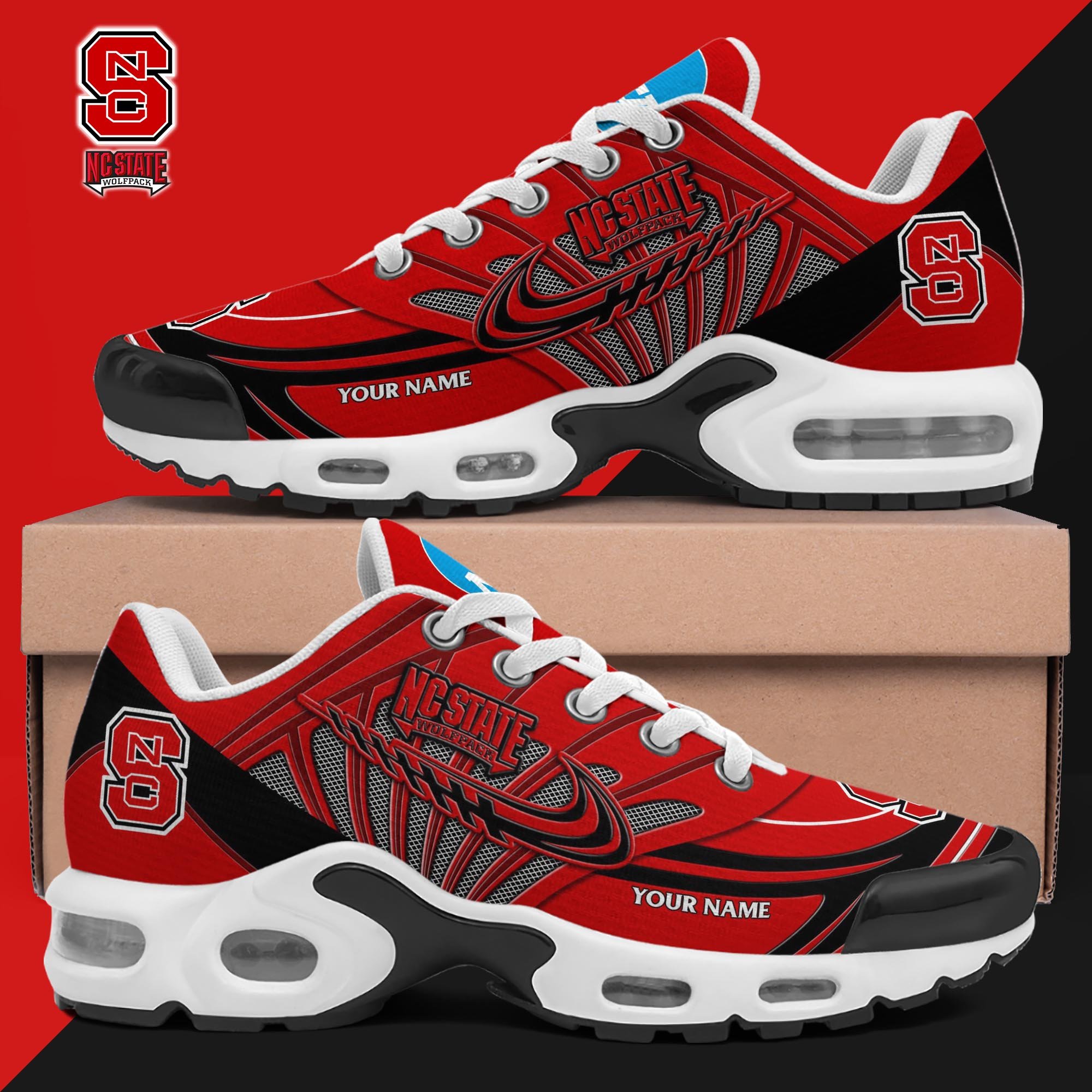 NC State Wolfpack TN Shoes 2025 Version Custom Your Name, Shoes For Sport Fans, Gift For Fans
