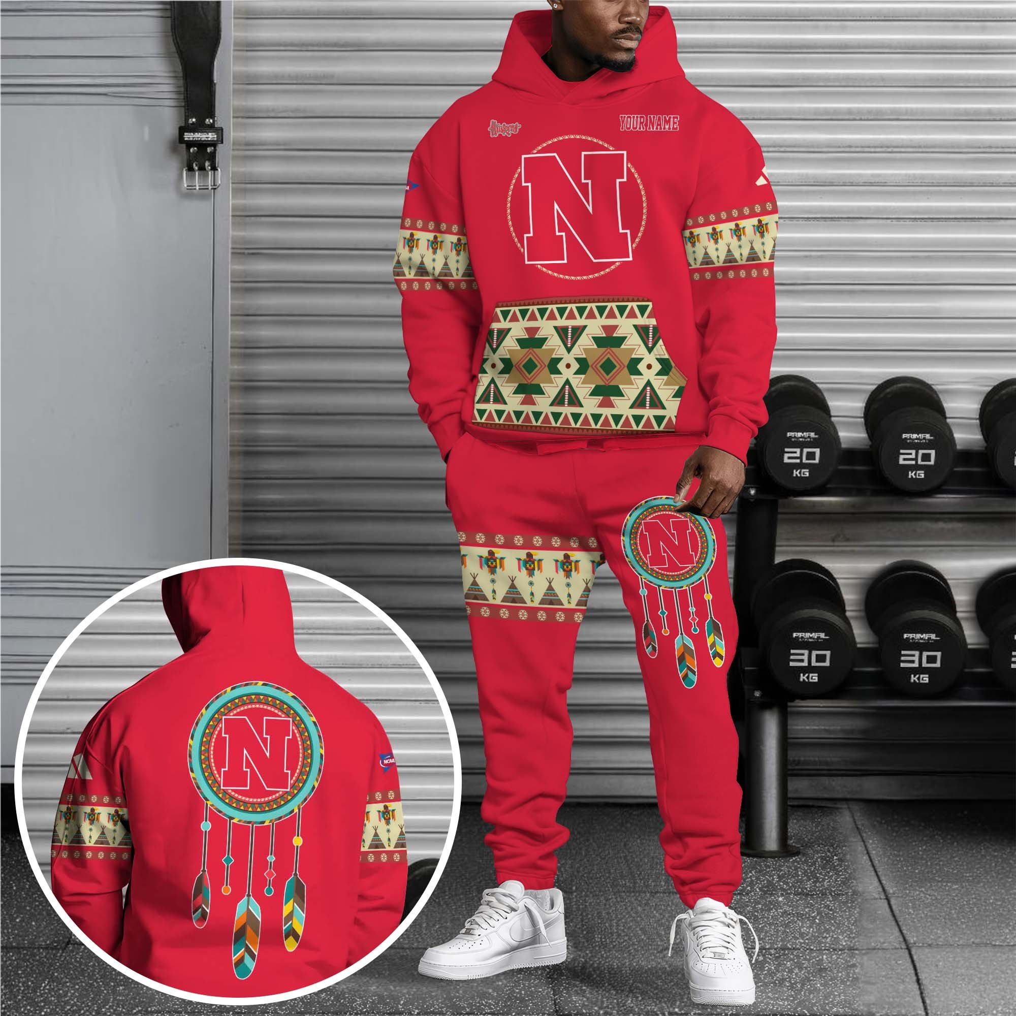 Nebraska Cornhuskers Hoodie Sweatpants Set Custom Your Name, Sport Hoodie Sweatpants Set, Sport Gifts For Fan