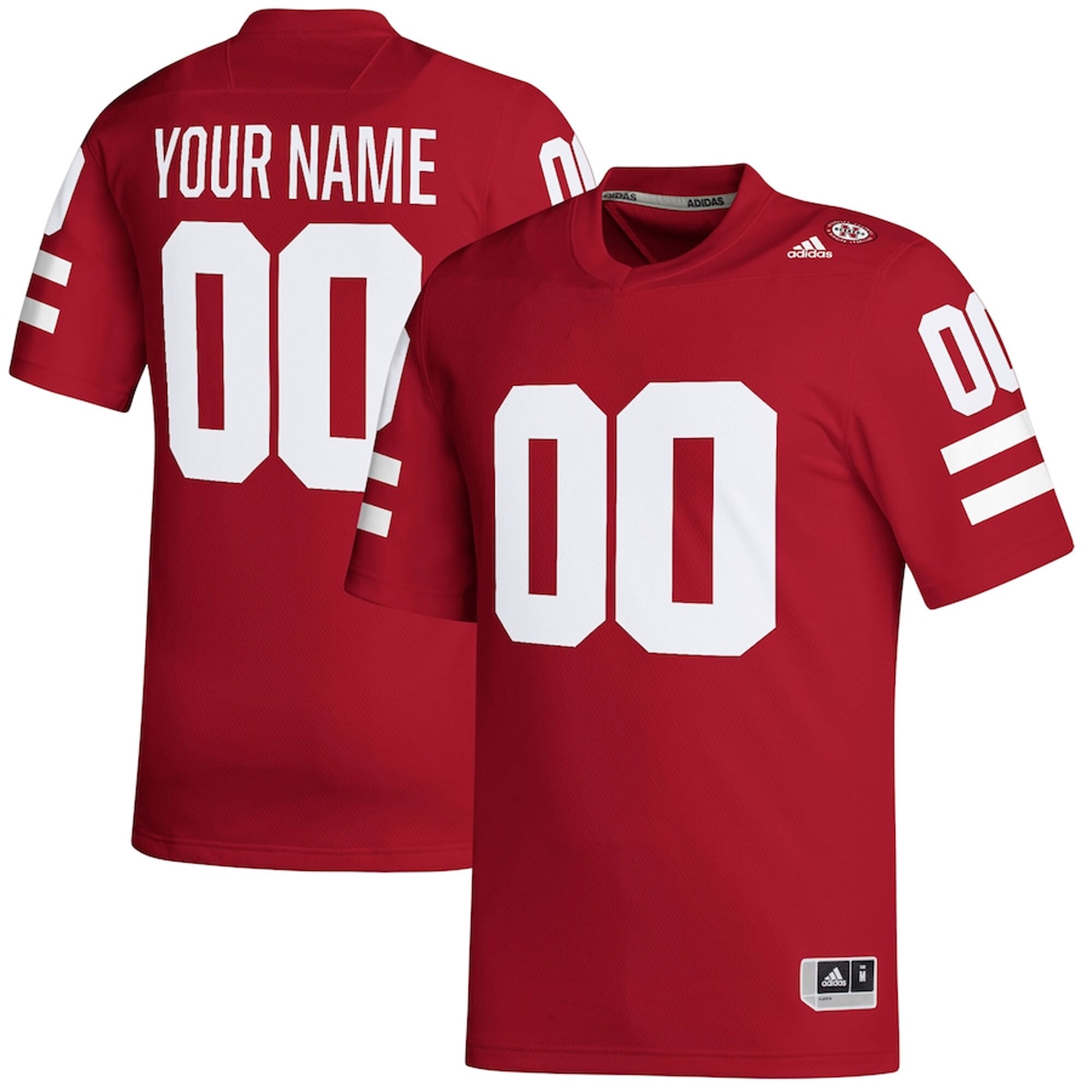 Nebraska Huskers Adidas Replica Custom Football Jersey - Scarlet