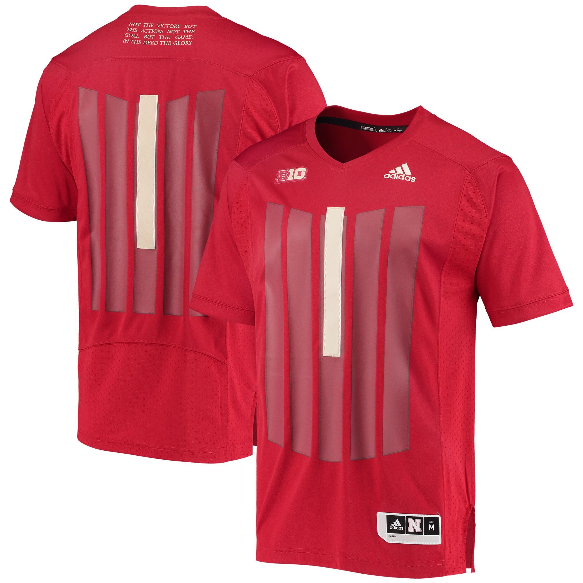 Nebraska Huskers Adidas Strategy Baseball Jersey - Scarlet
