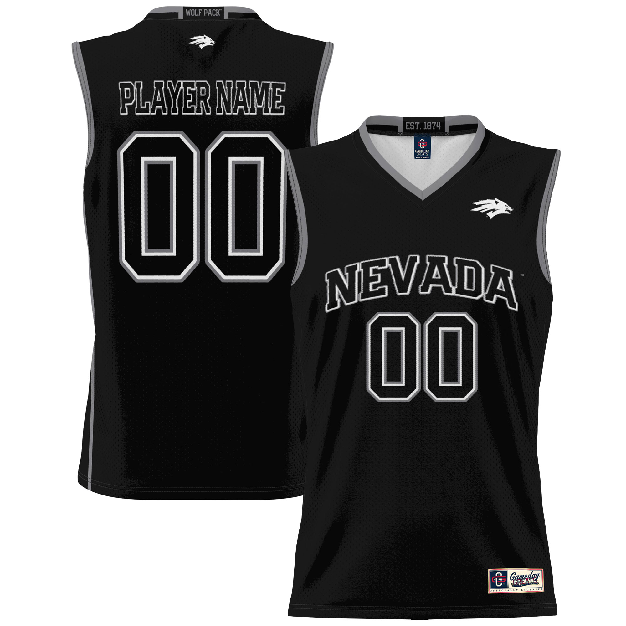 Nevada Wolf Pack Gameday Greats Mens NIL Pick A Player Lightweight Basketball Jersey - Black