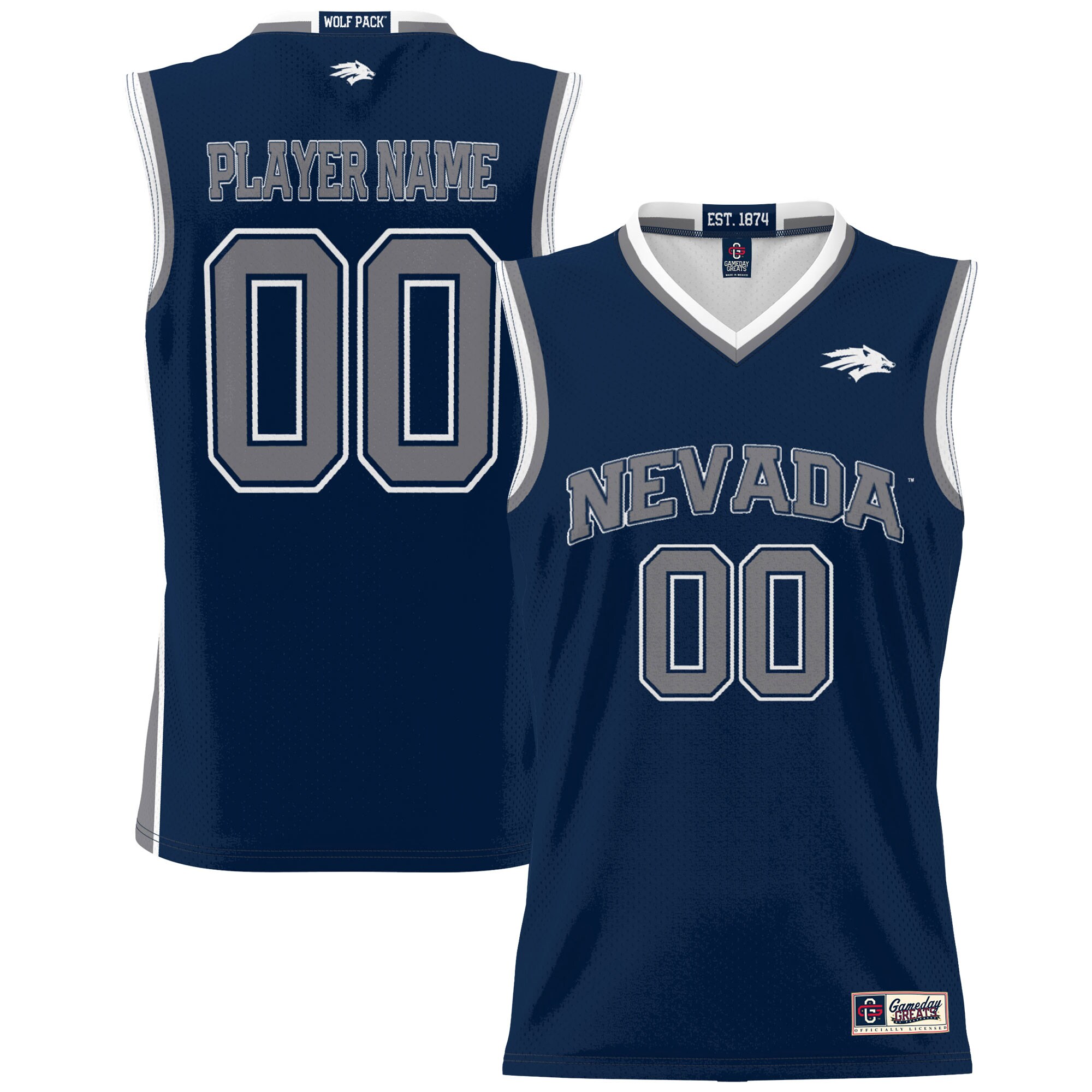 Nevada Wolf Pack Gameday Greats Mens NIL Pick A Player Lightweight Basketball Jersey - Navy