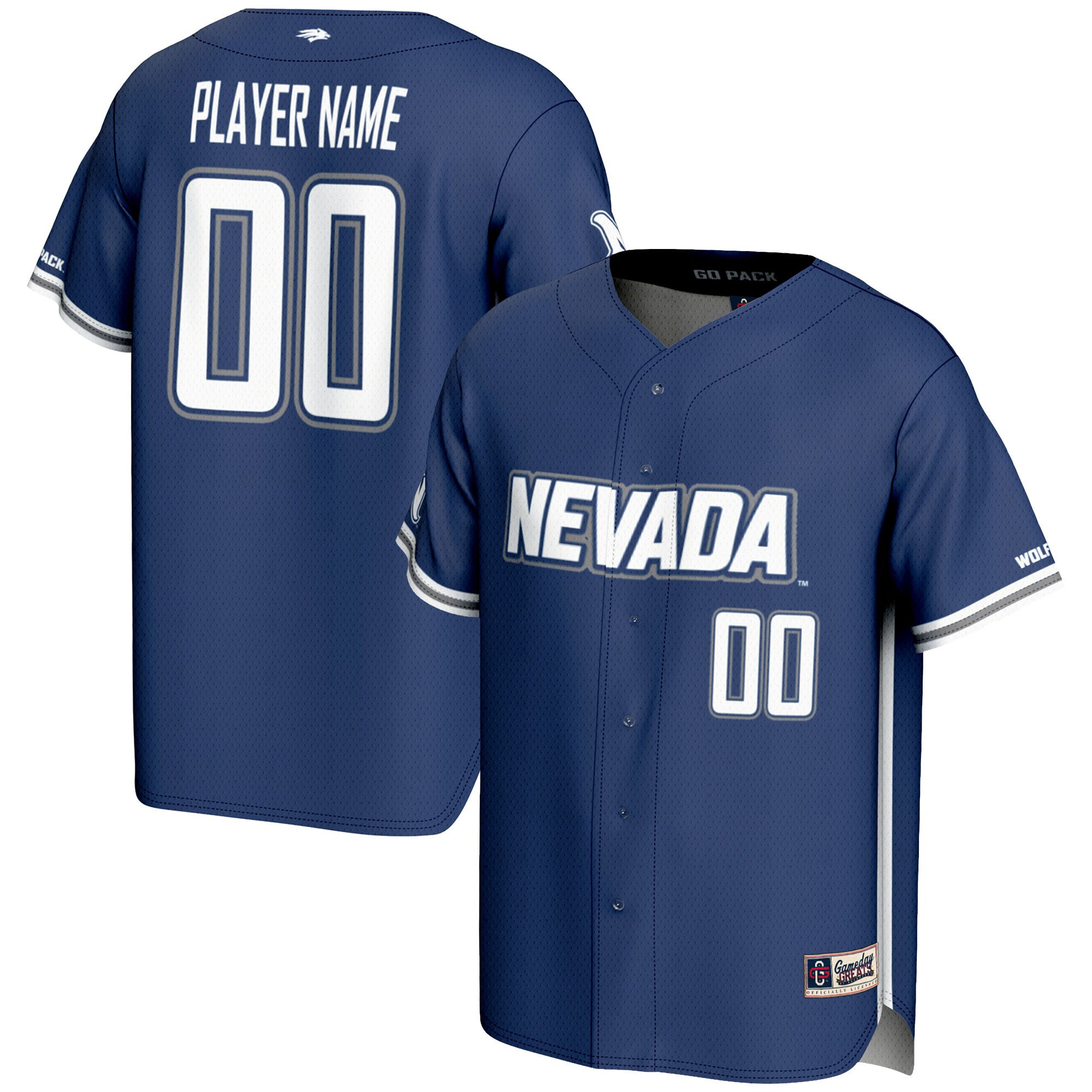 Nevada Wolf Pack Gameday Greats NIL Pick A Player Lightweight Baseball Jersey - Navy
