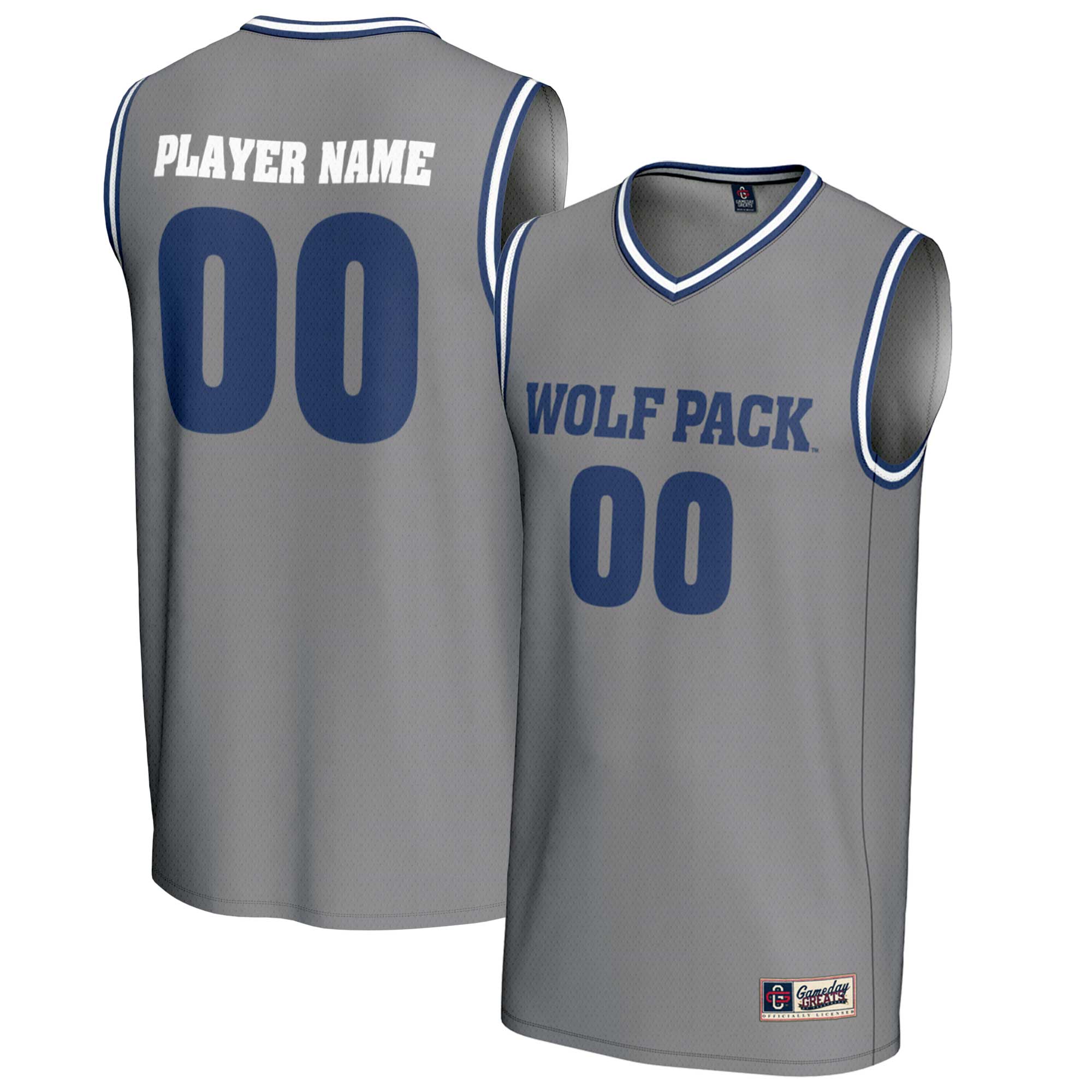 Nevada Wolf Pack Gameday Greats NIL Pick A Player Mens Basketball Lightweight Jersey - Gray