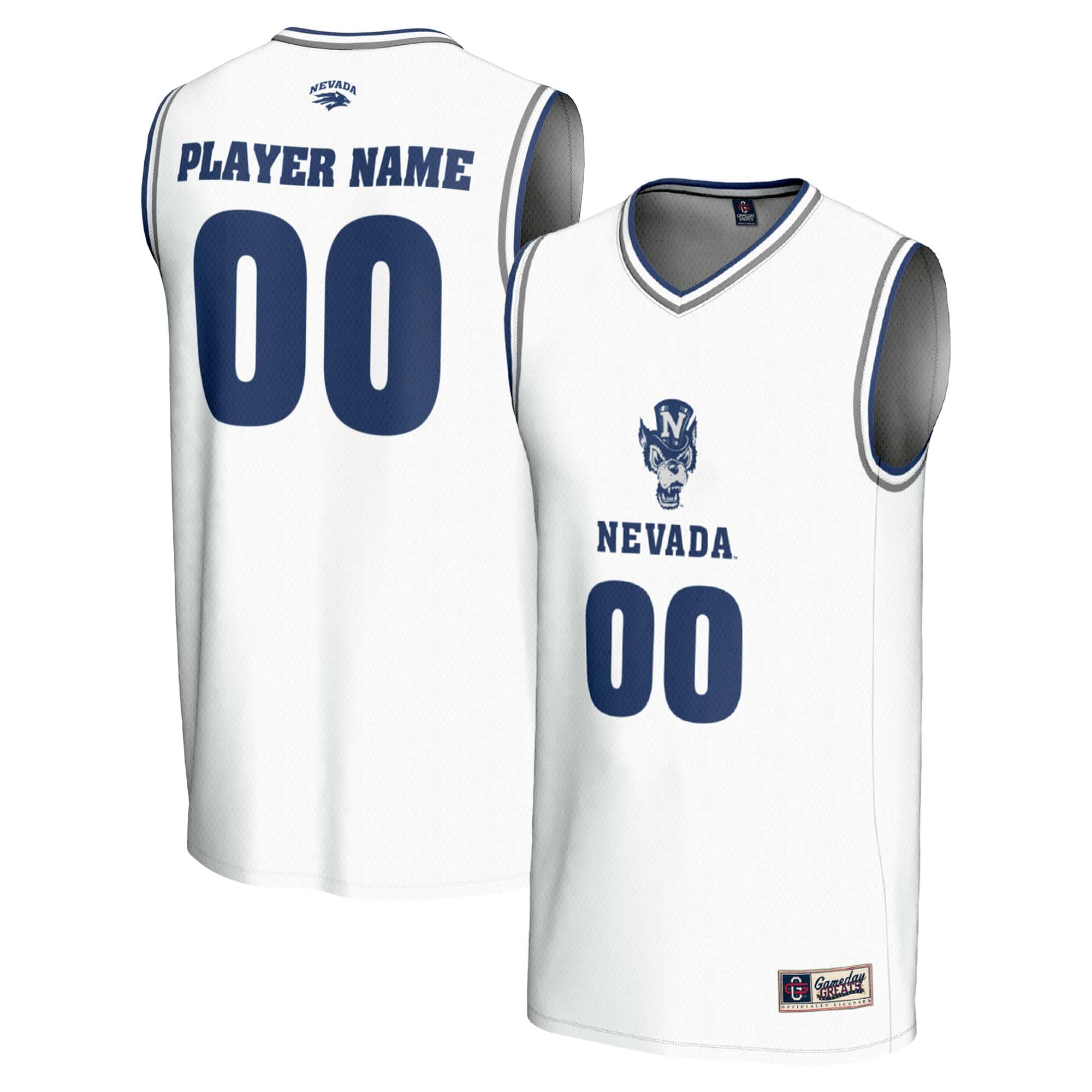 Nevada Wolf Pack Gameday Greats NIL Pick A Player Mens Basketball Lightweight Jersey - White