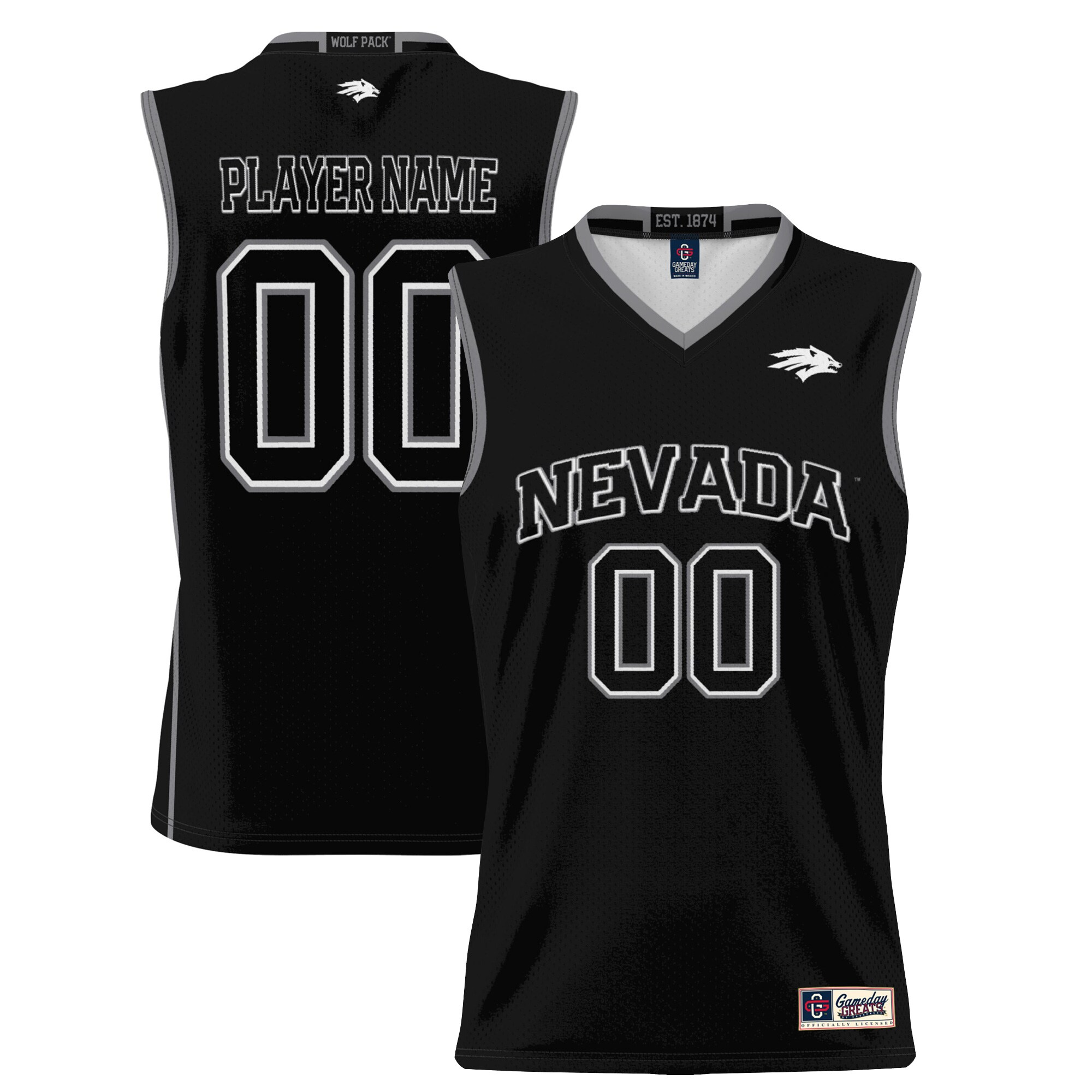 Nevada Wolf Pack Gameday Greats Unisex Lightweight NIL Pick A Player Basketball Jersey - Black
