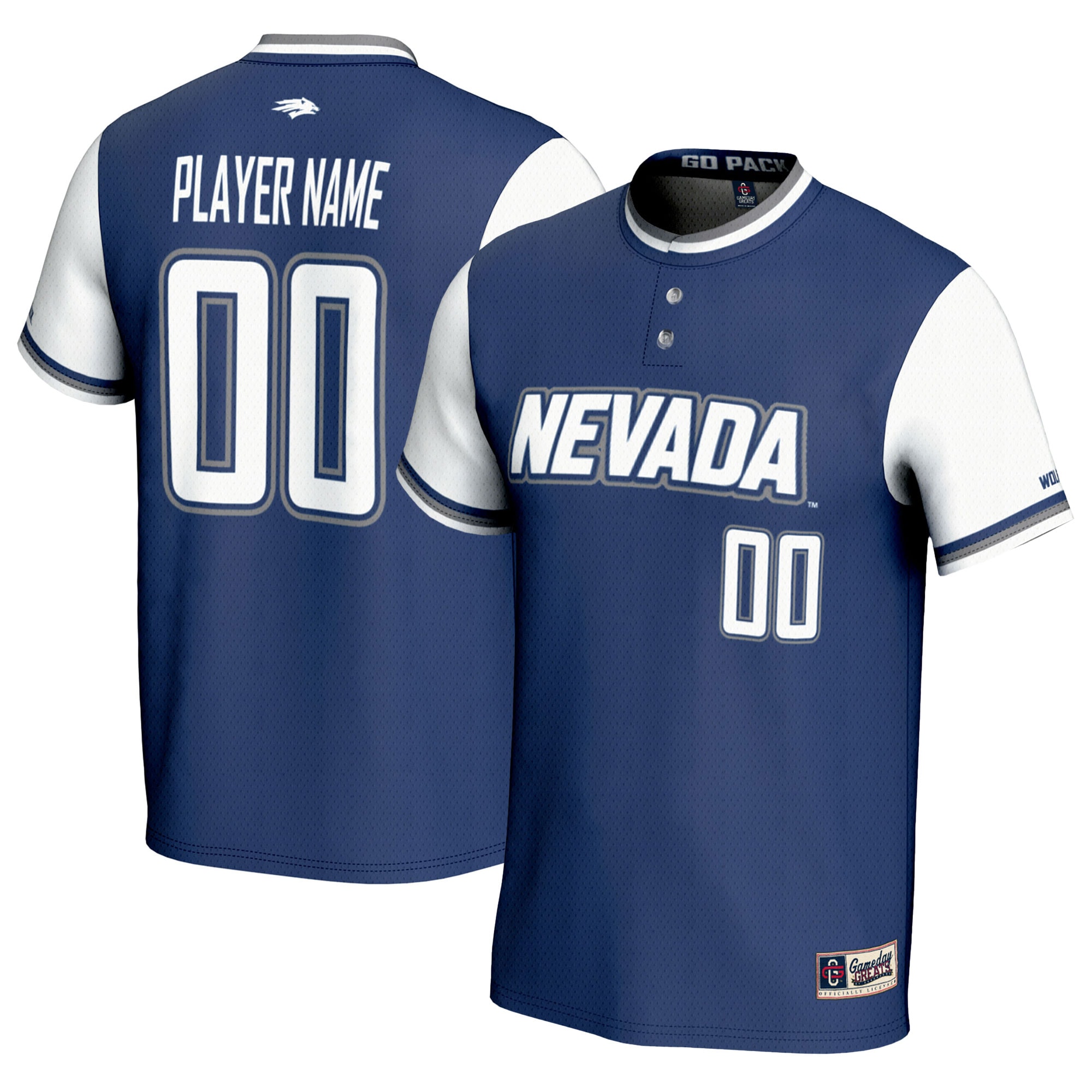 Nevada Wolf Pack Gameday Greats Unisex NIL Pick A Player Lightweight Softball Jersey - Navy