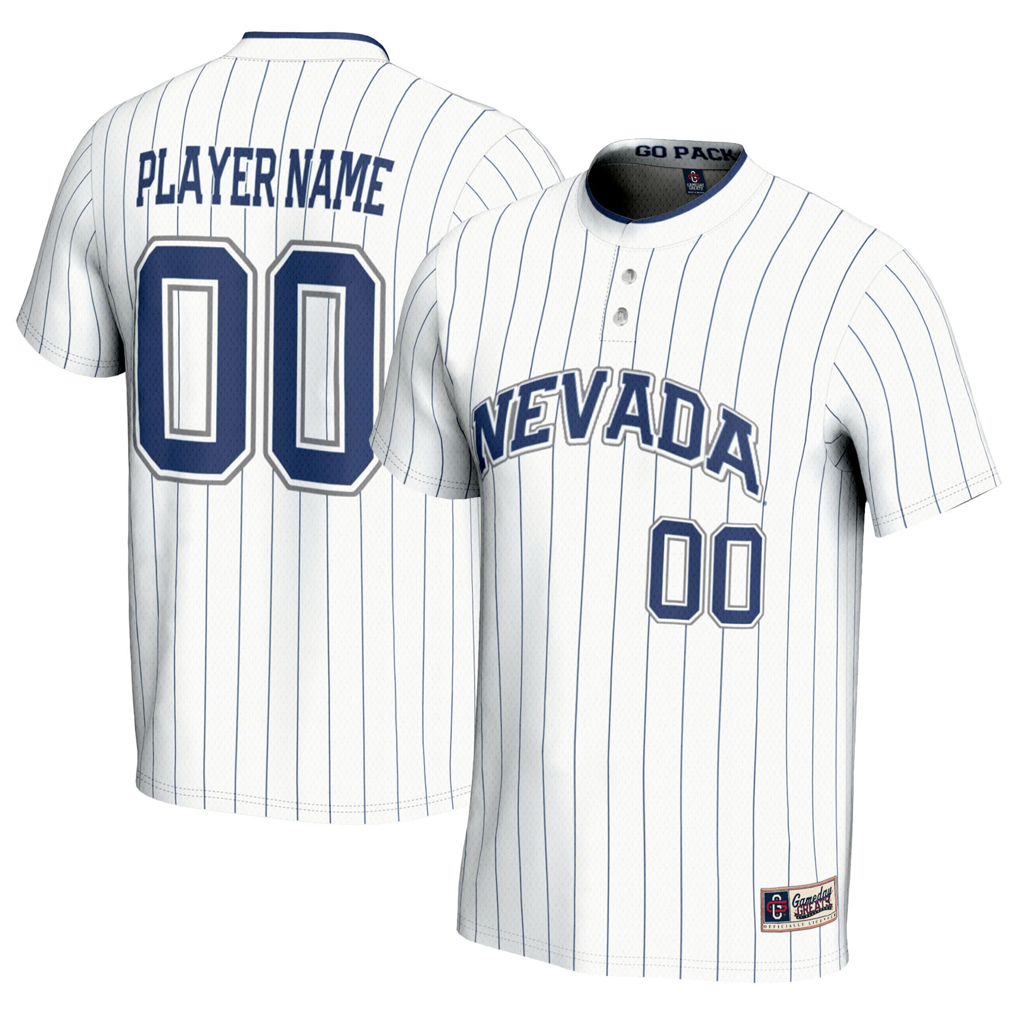 Nevada Wolf Pack Gameday Greats Unisex NIL Pick A Player Lightweight Softball Jersey - White